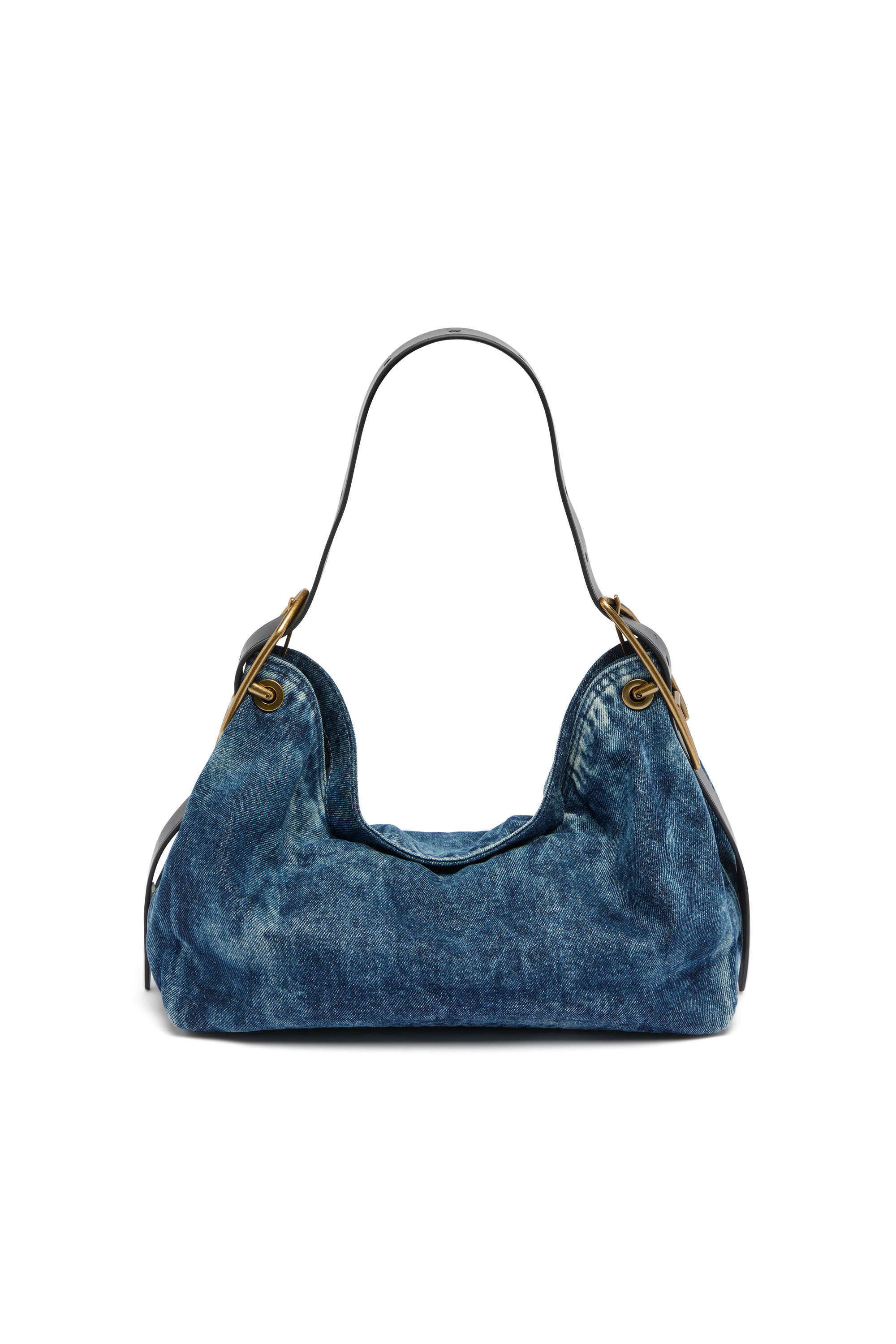 Diesel - D-LINE HOBO S, D-Line-Sac &agrave; bandouli&egrave;re en denim Femme in Bleu - 1