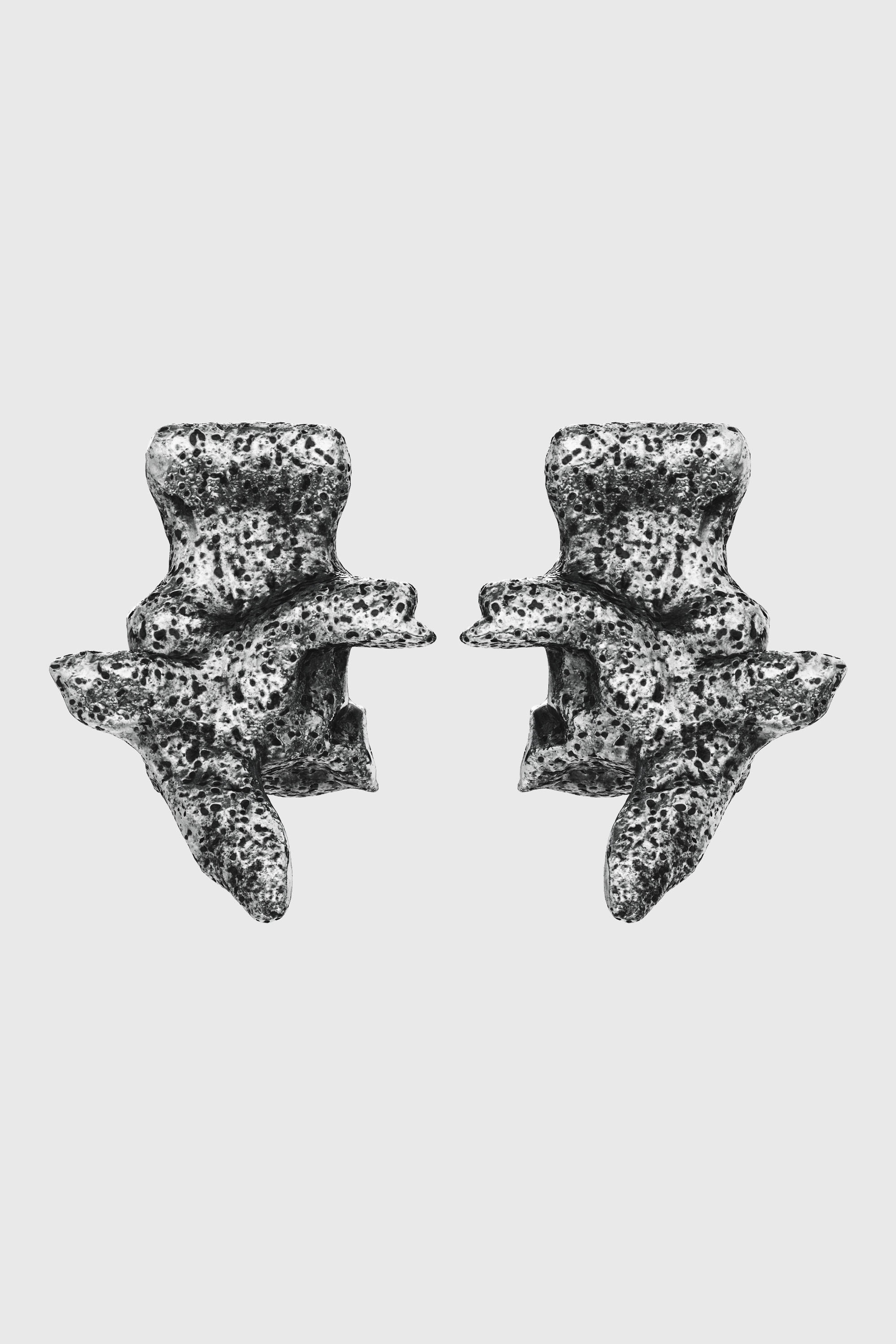 Diesel - DX1710040 JEWELLERY, Unisex's Silver-tone stud earrings in Dark grey - 1