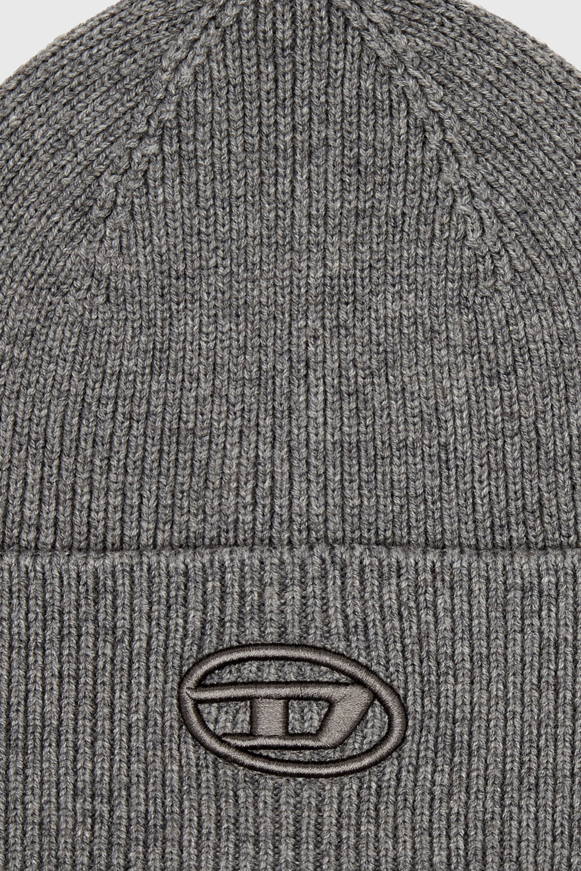 Diesel - K-CODER-FULLY B, Bonnet c&ocirc;tel&eacute; avec broderie D Mixte in Gris - 3