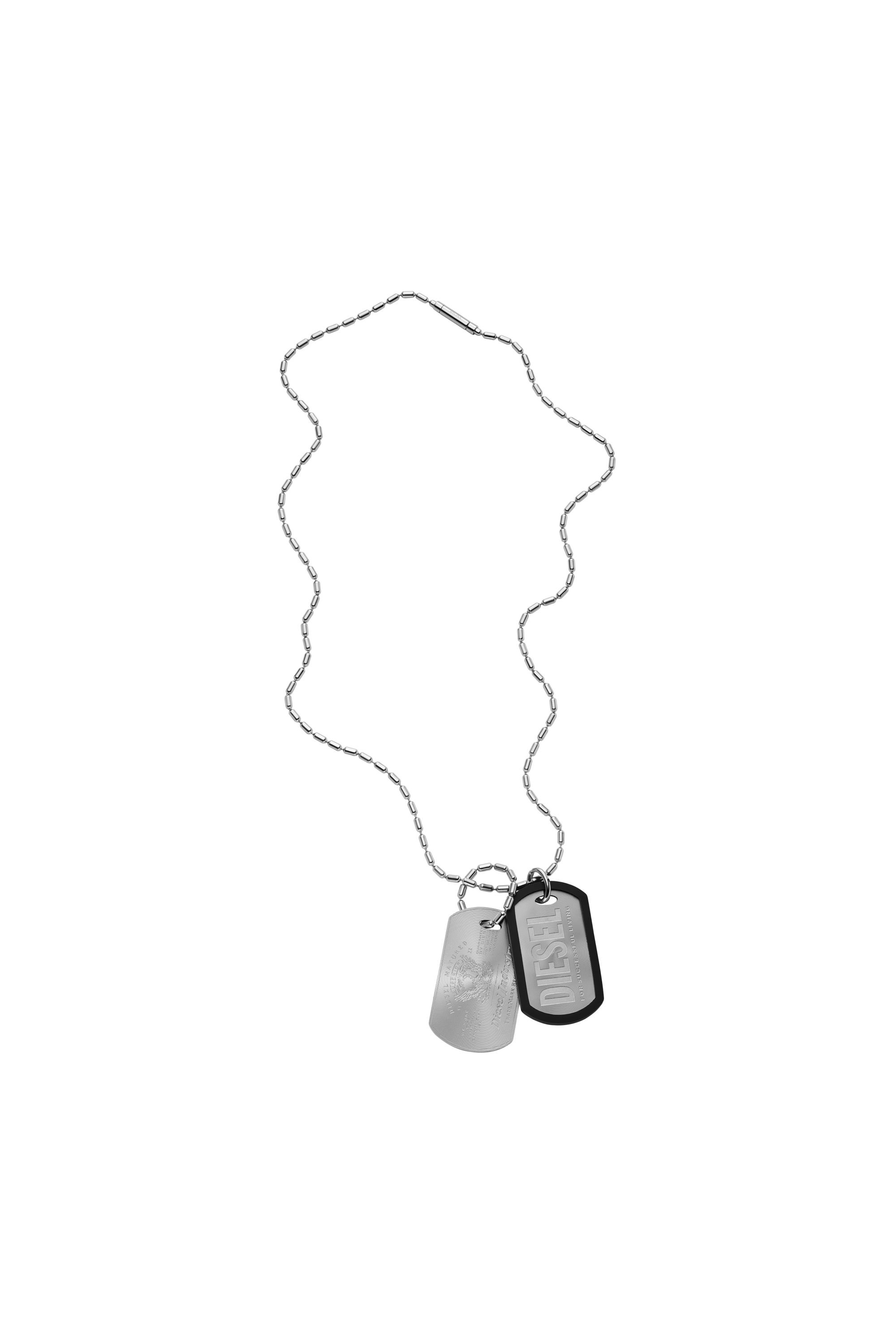 Diesel - DX1553040 JEWEL, Collier Dog Tag en acier inoxydable Mixte in Gris argenté - 2