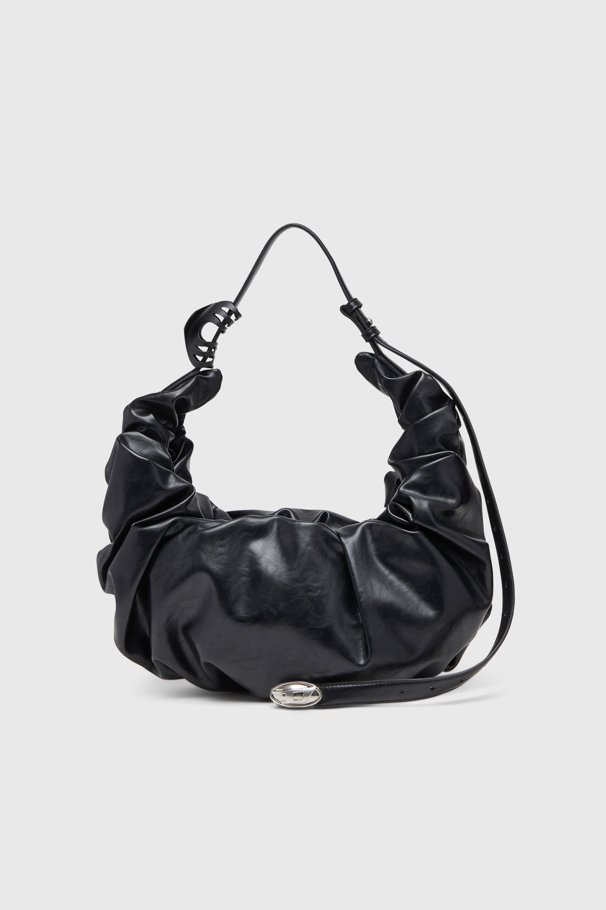 Diesel - GRAB-D HOBO L, Grab-D-Grand sac hobo froiss&eacute; Femme in Noir - 1