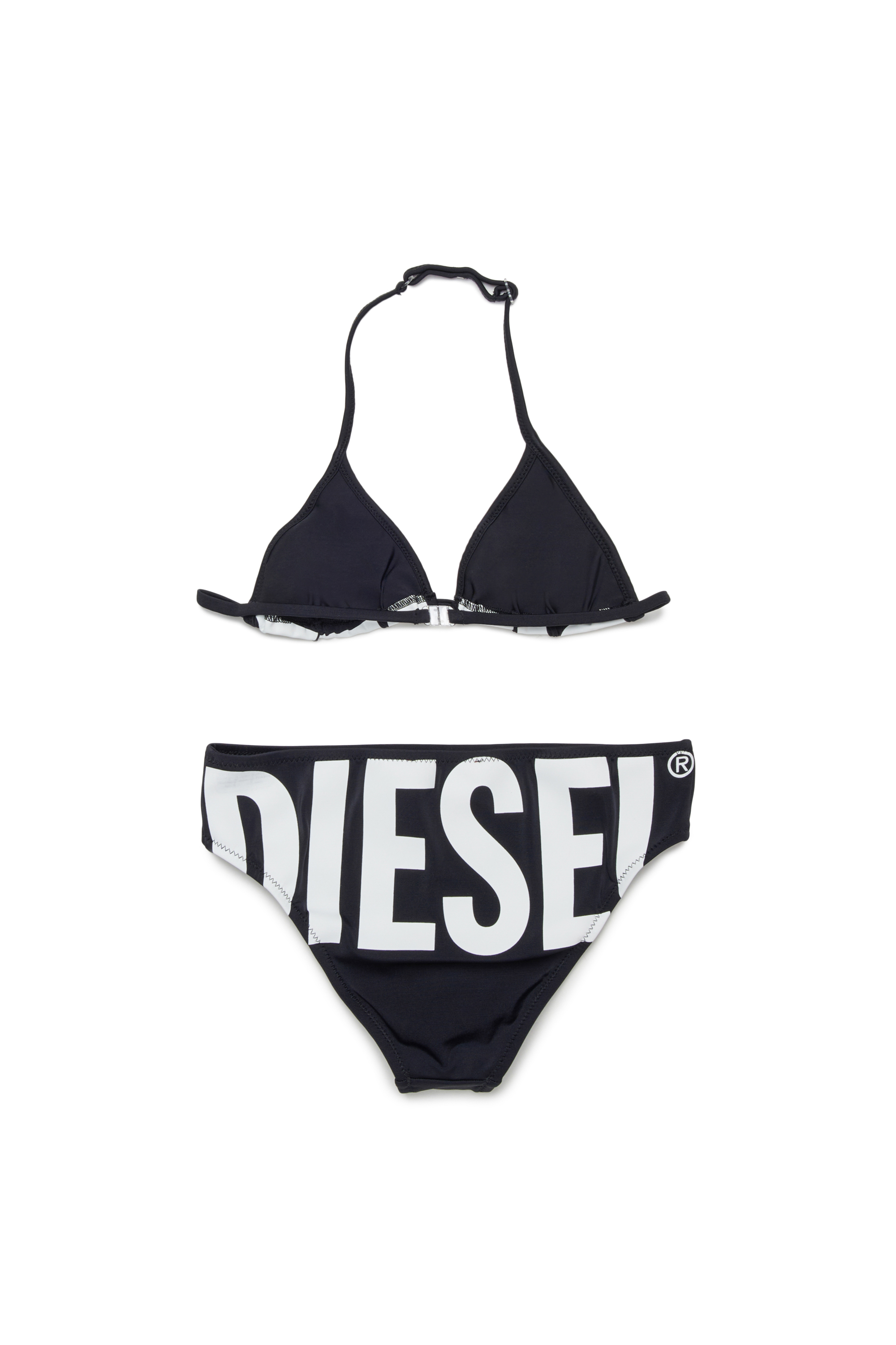 Diesel - MIDDY, Bikini de couleur unie avec maxi logo Femme in Noir - 2