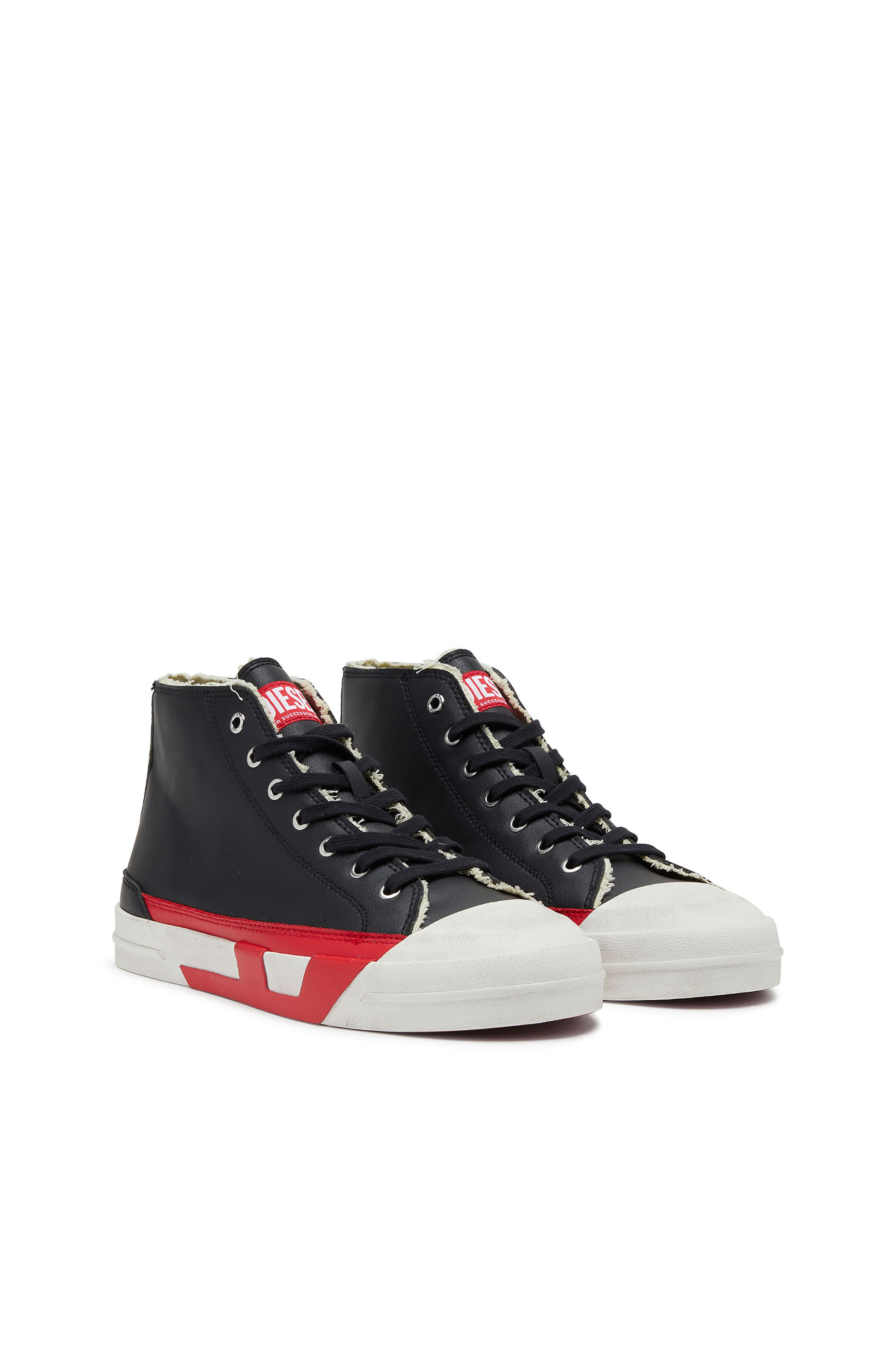 Diesel - S-D-VERSE MID II, S-D-Verse-Chaussures vulcanisées avec logo D Homme in Noir - 3