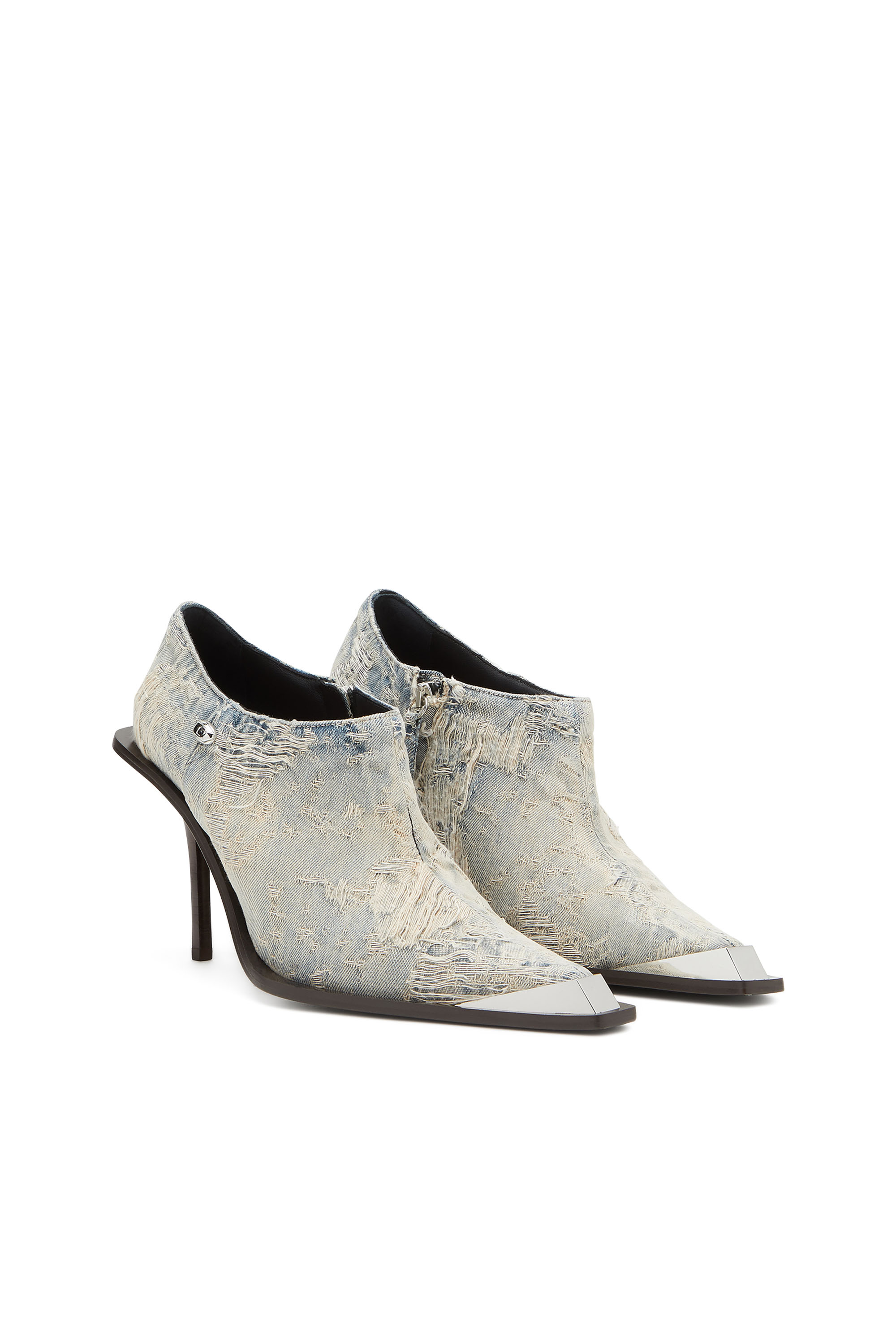 Diesel - D-TONA SC, D-Tona-Bottines en denim jacquard Femme in Bleu - 2