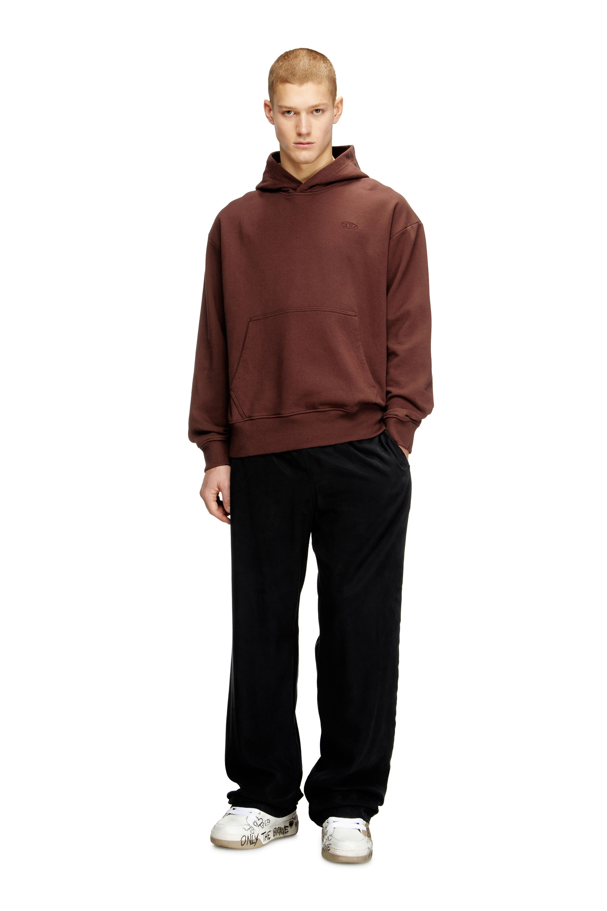 Diesel - S-MACS-HOOD-MEGOVAL-D, Sweat-shirt à capuche avec logo brodé Homme in ToBeDefined - 2