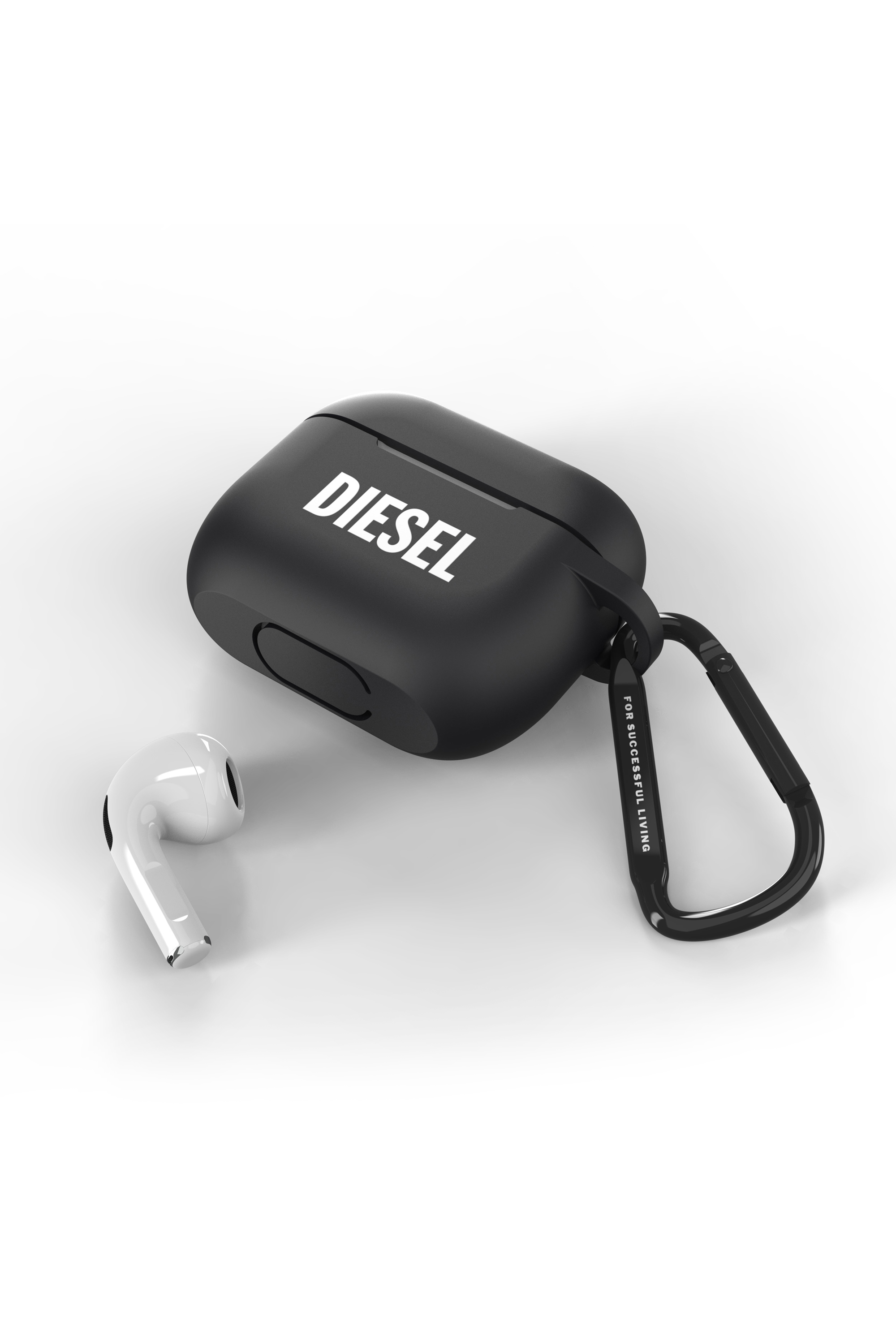 Diesel - 45829 AIRPOD CASE, &Eacute;tui en silicone pour AirPods 3 Mixte in Noir - 4