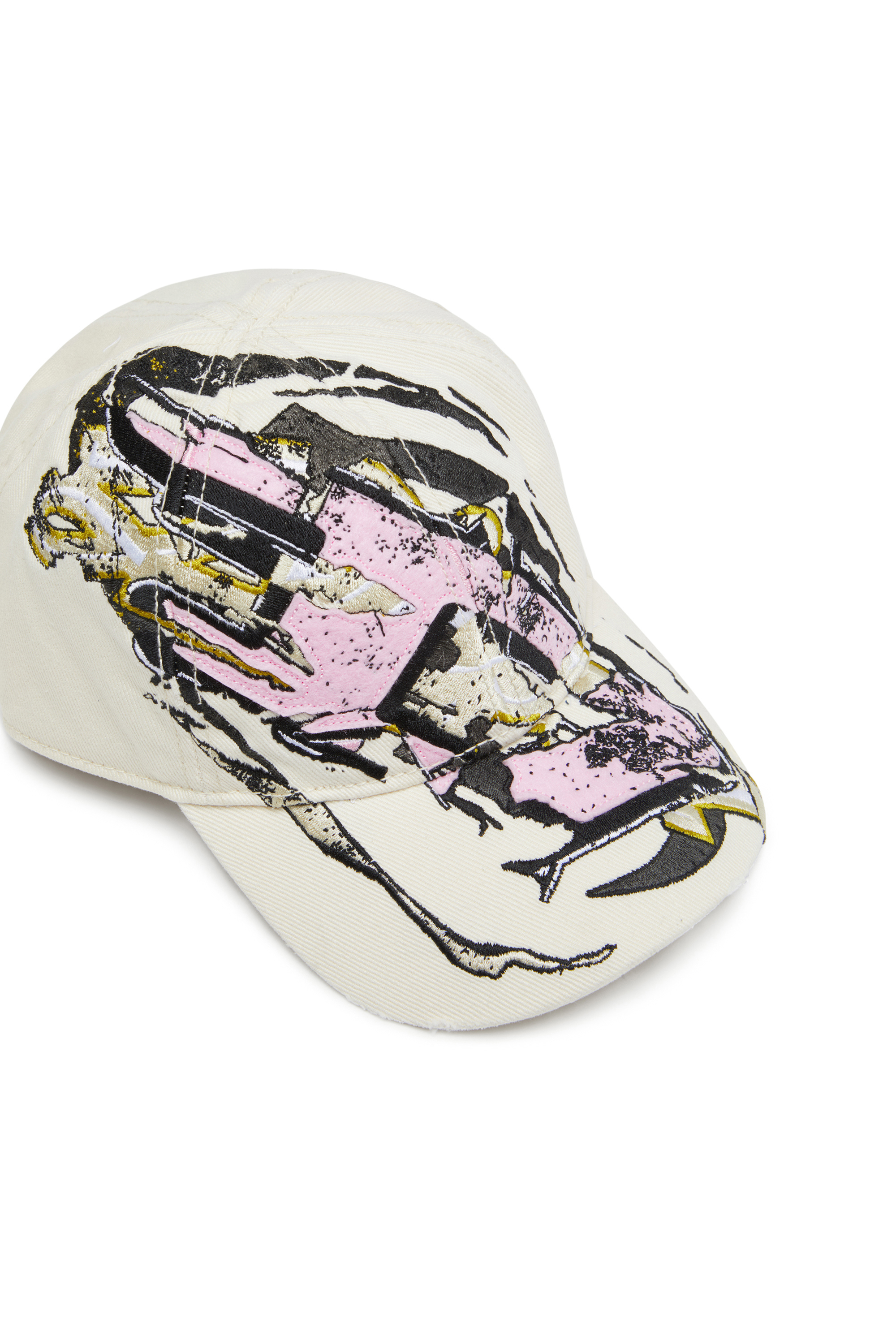 Diesel - C-EIFFEL, Casquette de baseball avec Oval D audacieux Homme in Blanc - 3