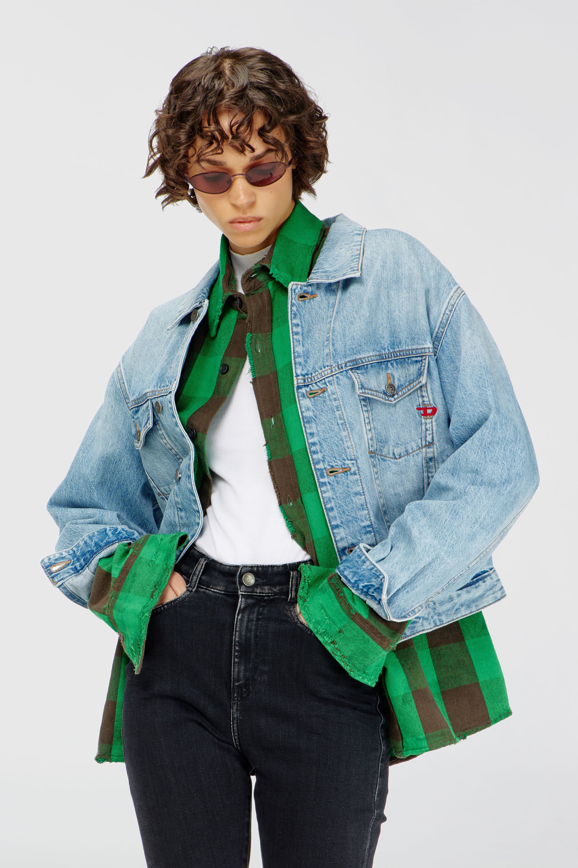 Diesel - D-RANGER, Veste trucker en denim Mixte in Bleu - 1