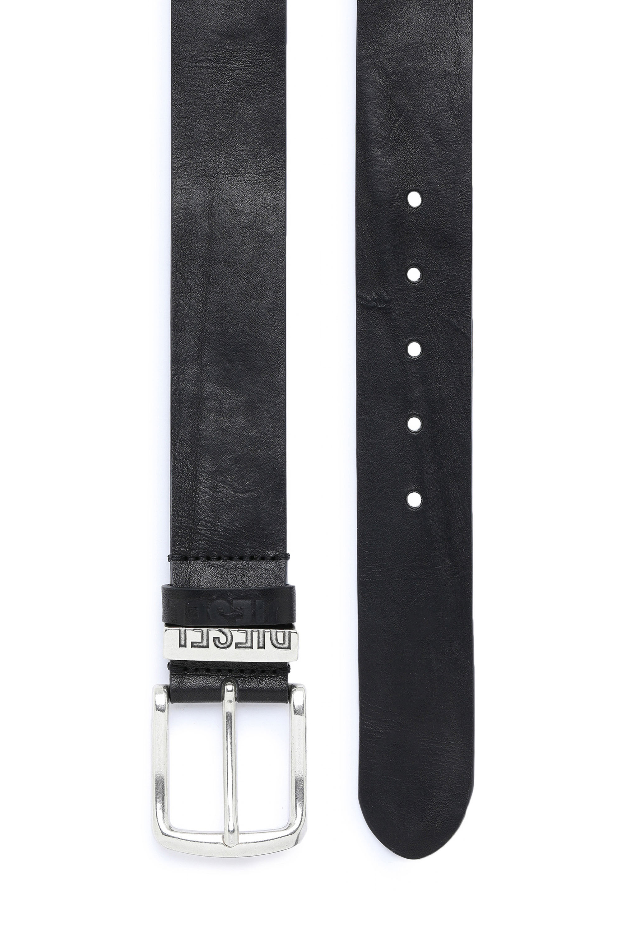Diesel - B-VISIBLE, Ceinture 3.9 cm avec passants contrastés Homme in Noir - 3