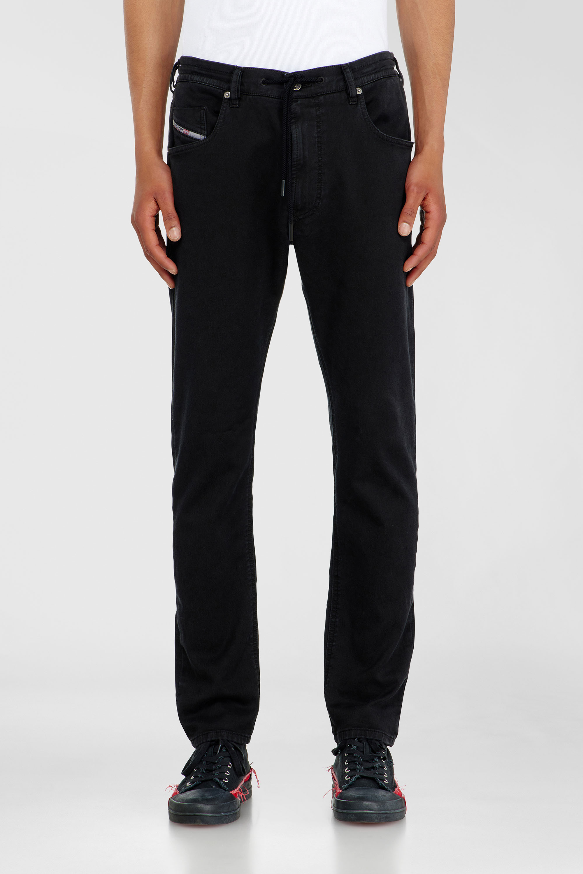 Diesel - Regular 2032 D-Krooley Joggjeans&reg; 068NH Homme, Noir/Gris fonc&eacute; - Image 1