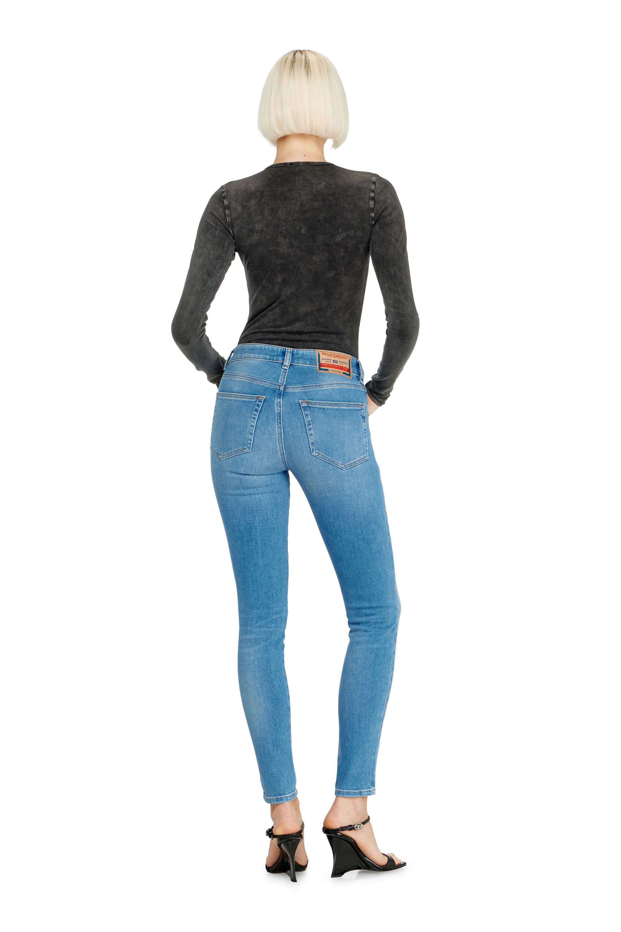 Diesel - Skinny Jeans 2017 Slandy 09L94 Femme, Bleu Clair - Image 3