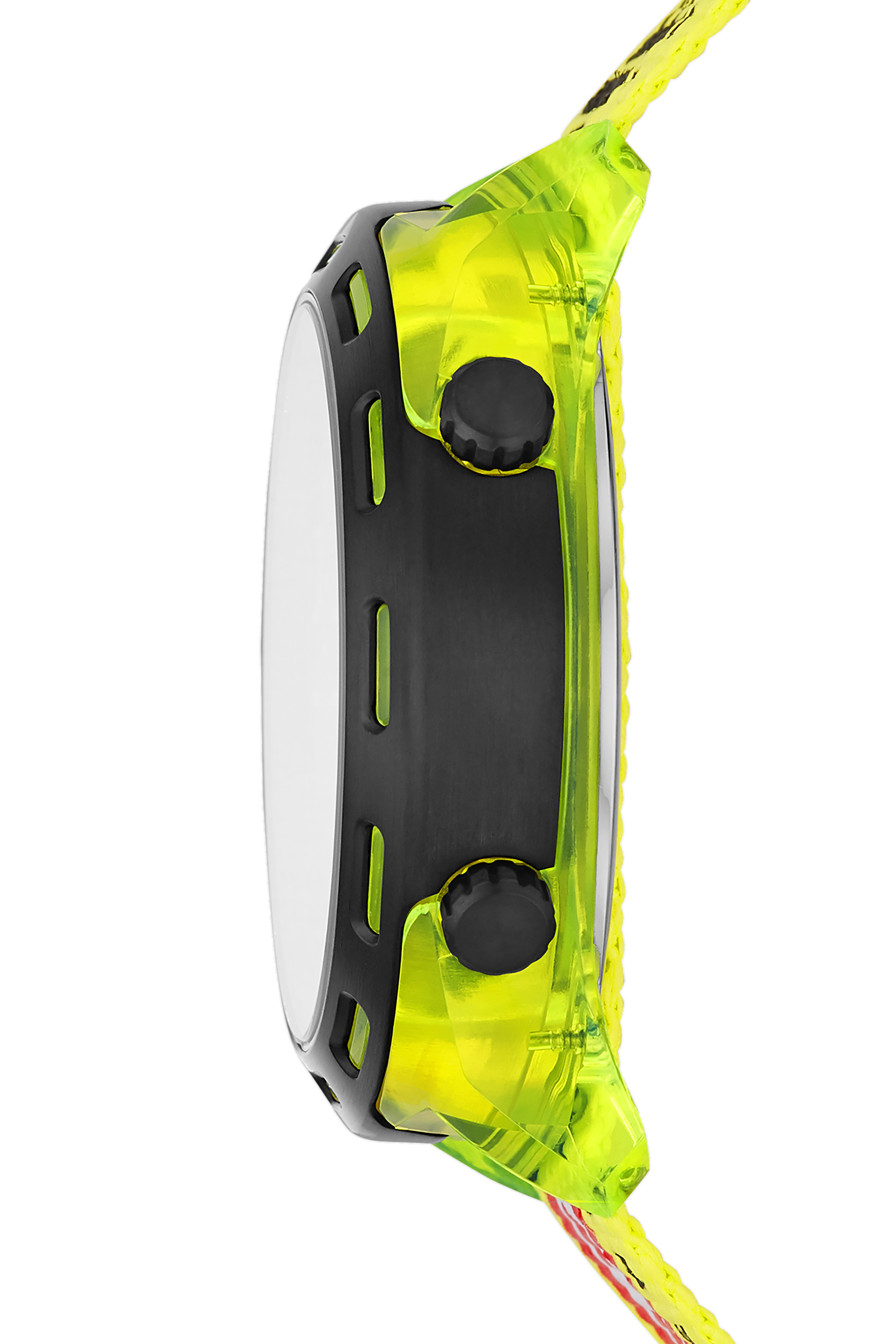 Diesel - DZ1895, Crusher montre num&eacute;rique en nylon jaune fluo Homme in Jaune - 2