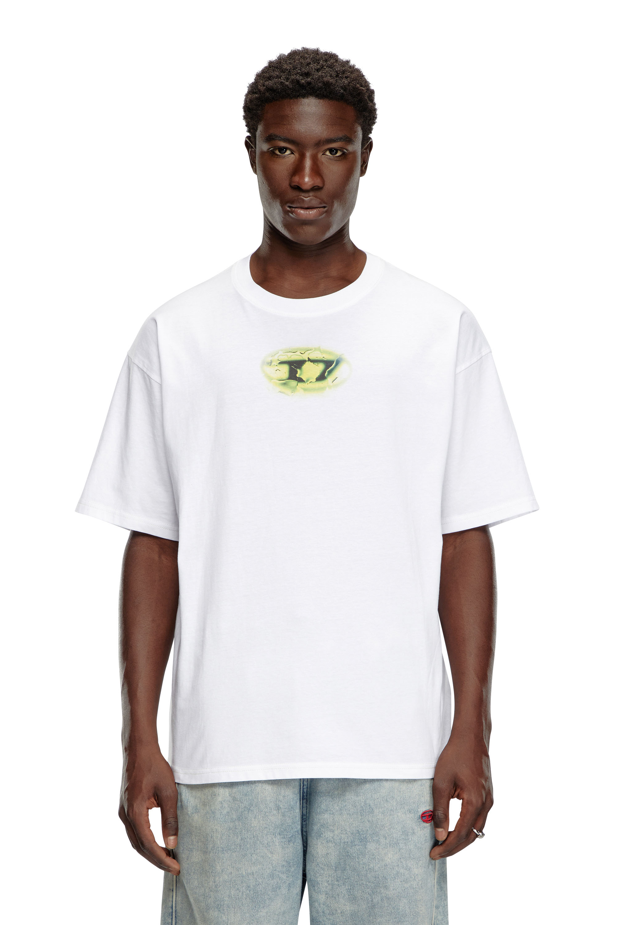Diesel - T-BOXT-K3, Homme T-shirt avec logo effet lumineux in Blanc - Image 1