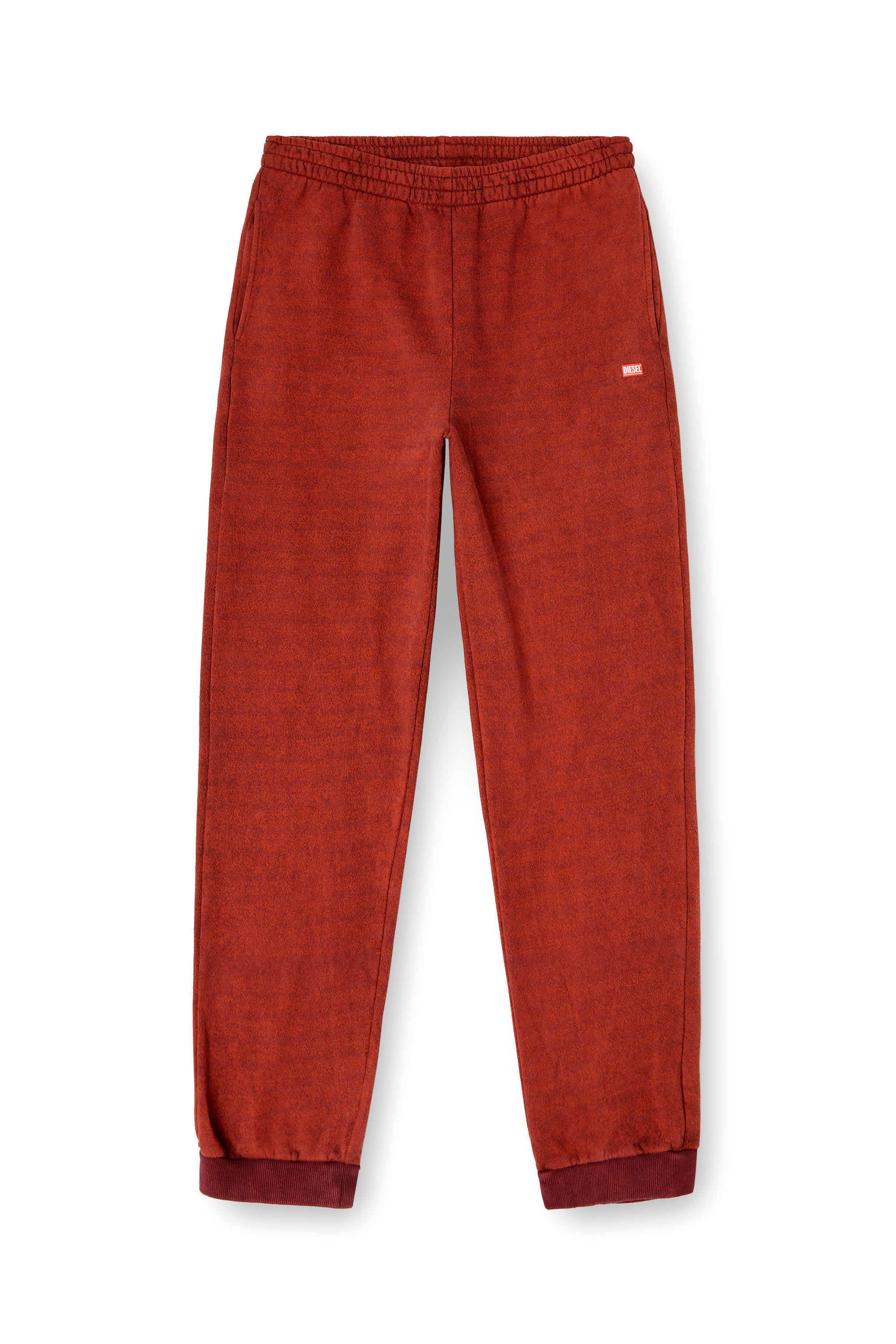 Diesel - P-MARKY-CUFF, Pantalon avec cordon de serrage et finition c&ocirc;tel&eacute;e Homme in Rouge - 2