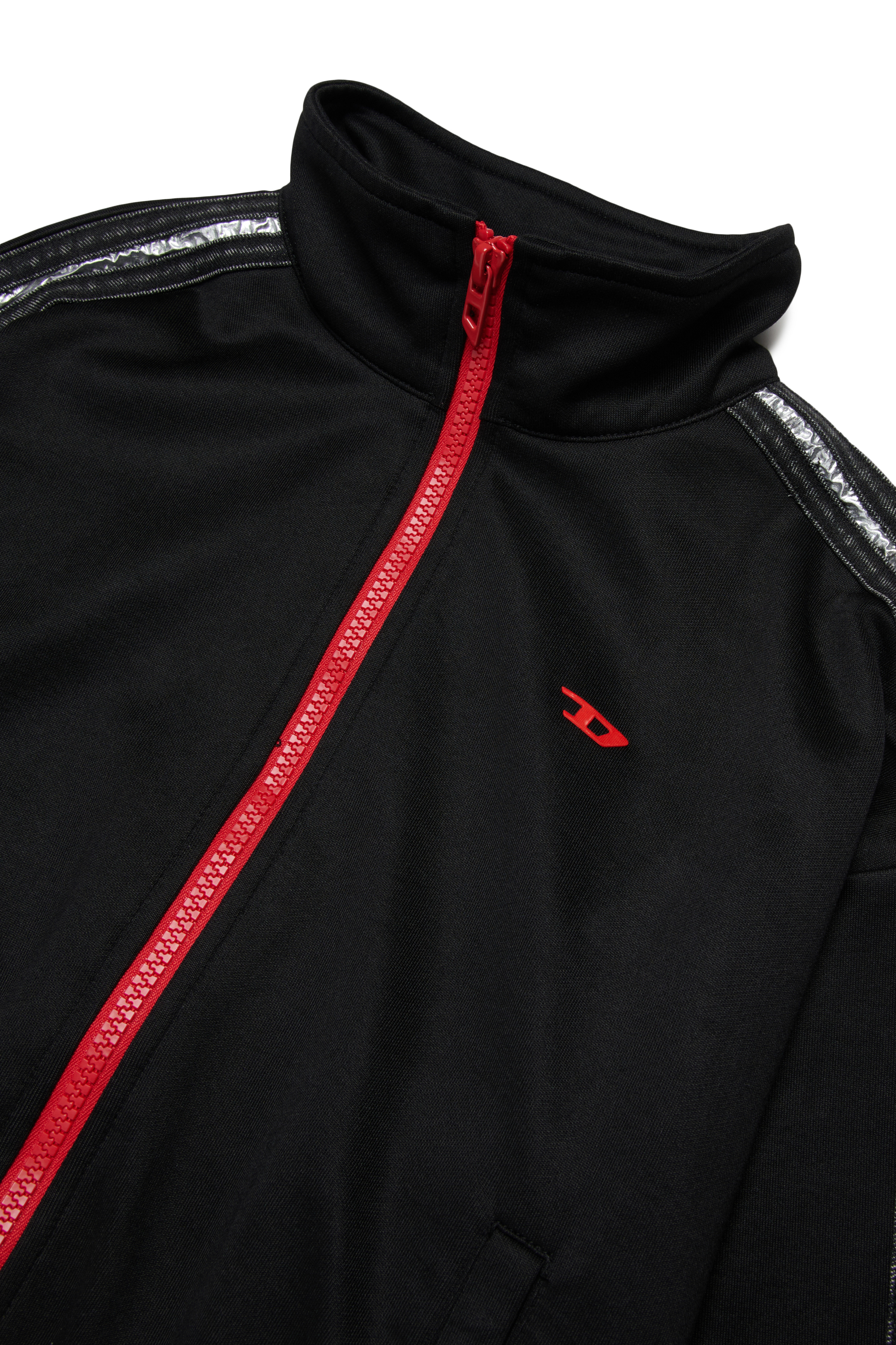 Diesel - STREET, Sweat-shirt court avec fermeture &eacute;clair contrastante Femme in Noir - 3