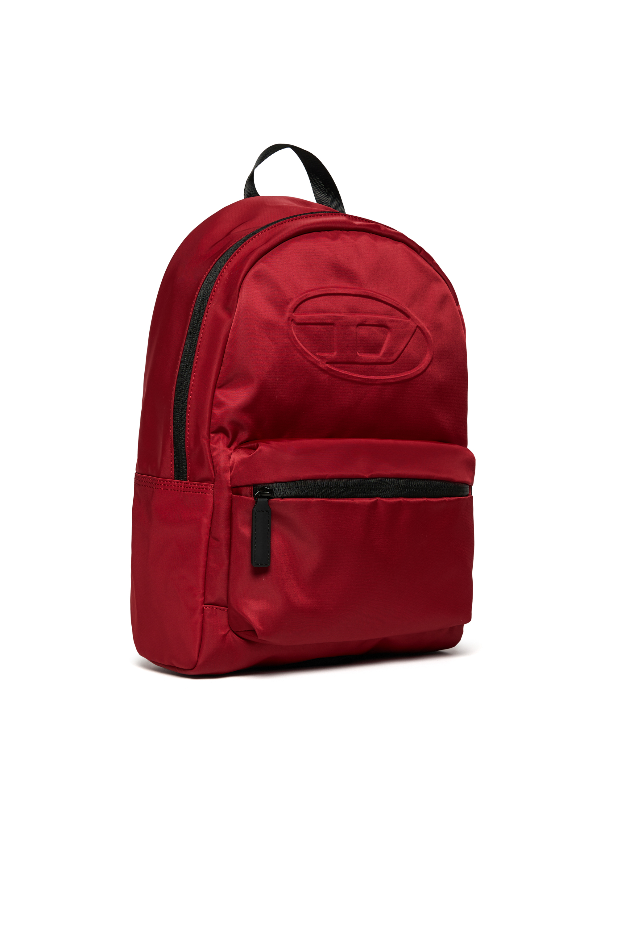 Diesel - WOVAL, Sac à dos en nylon avec Oval D embossé Mixte in Rouge - 3