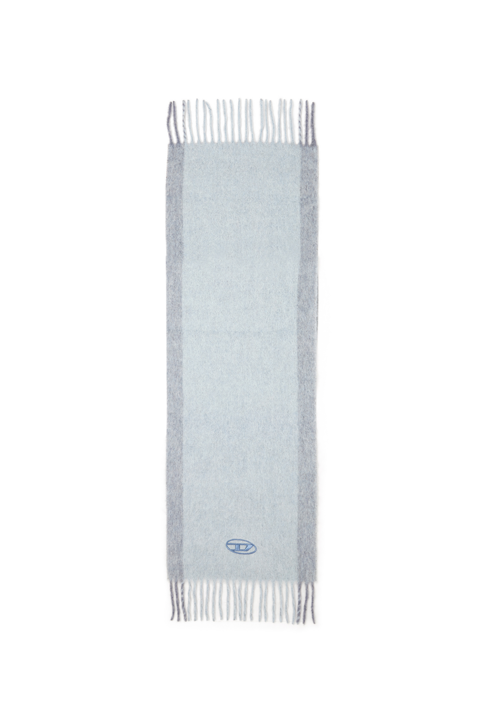 Diesel - S-OLID, Écharpe en mélange de laine avec rayures contrastées Homme in Bleu - 2