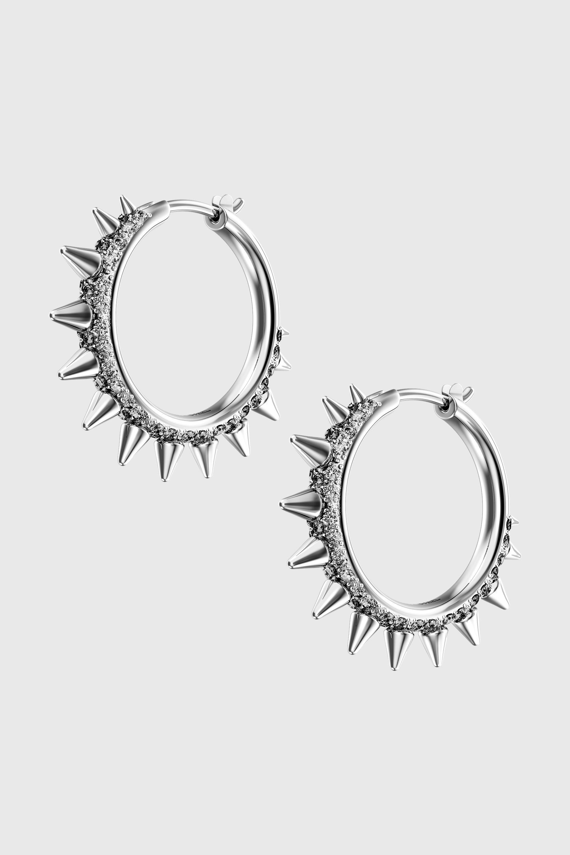 Diesel - DX1722040, Boucles d&rsquo;oreilles cr&eacute;oles en acier inoxydable Mixte in Gris argent&eacute; - 1
