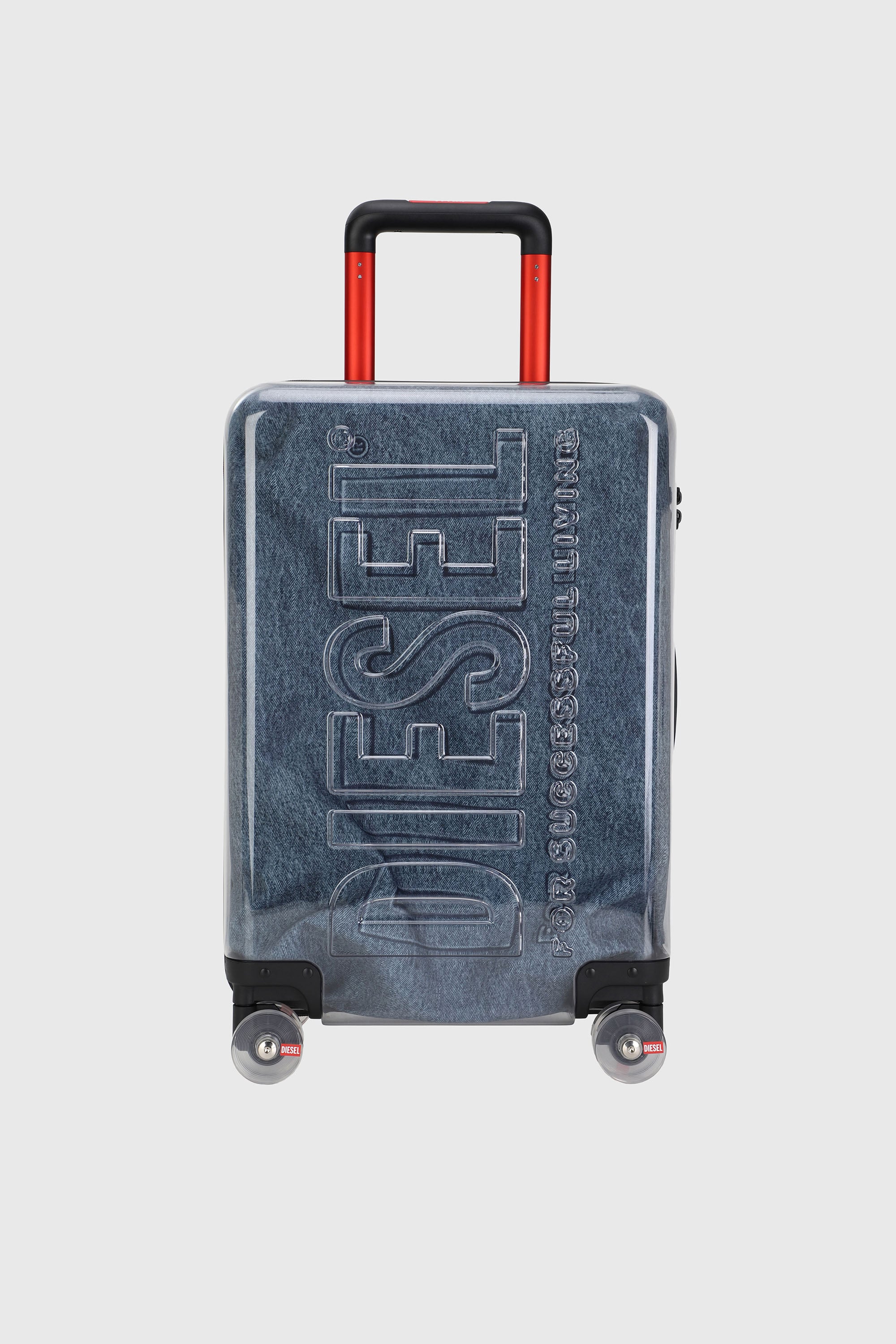 Diesel - LU0036 HARD LUGGAGE - DSL009, Valise &agrave; logo transparent taille S Mixte in Bleu - 1