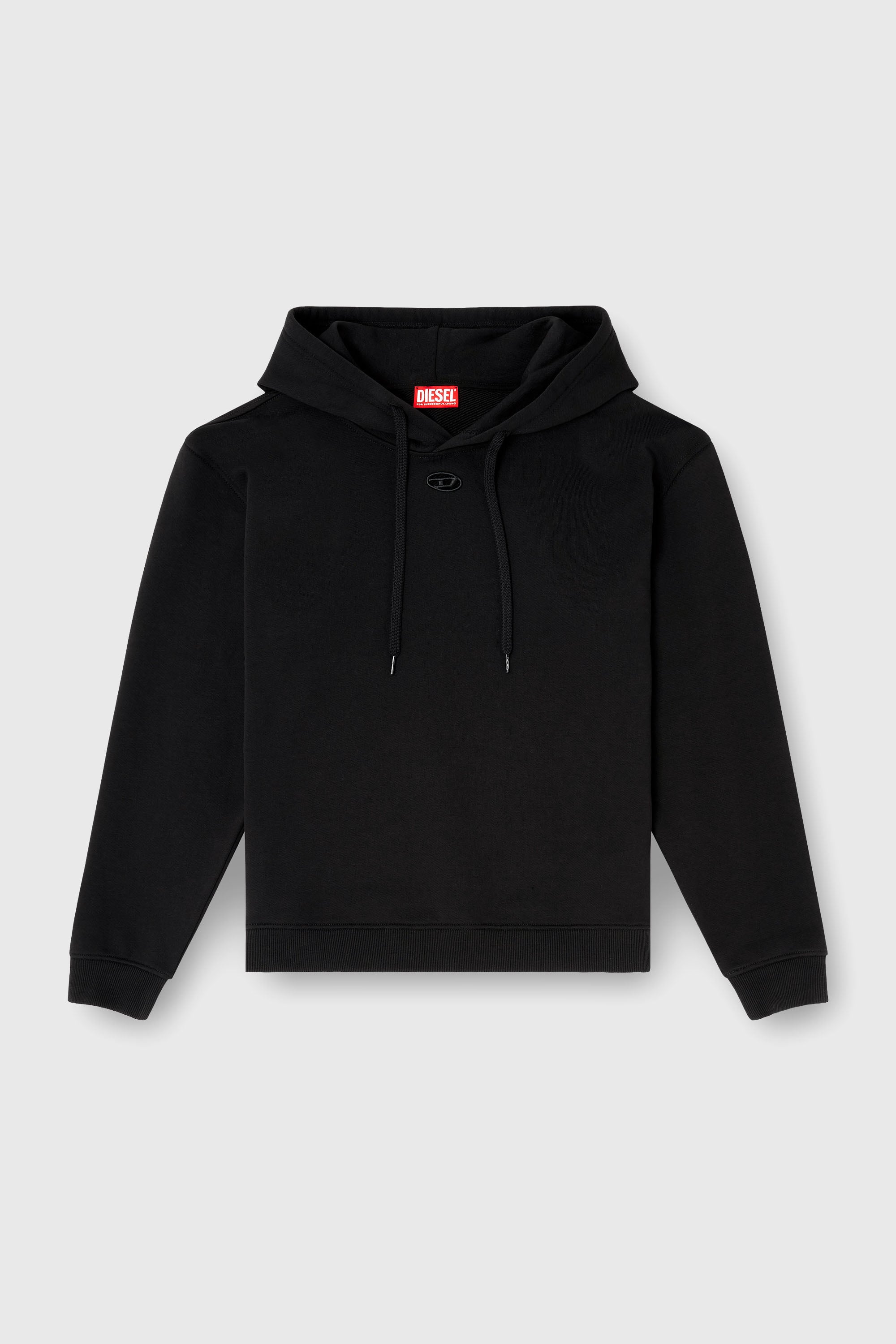 Diesel - F-NORMY-HOOD-OD, Sweat &agrave; capuche en coton avec logo Oval D Femme in Noir - 2