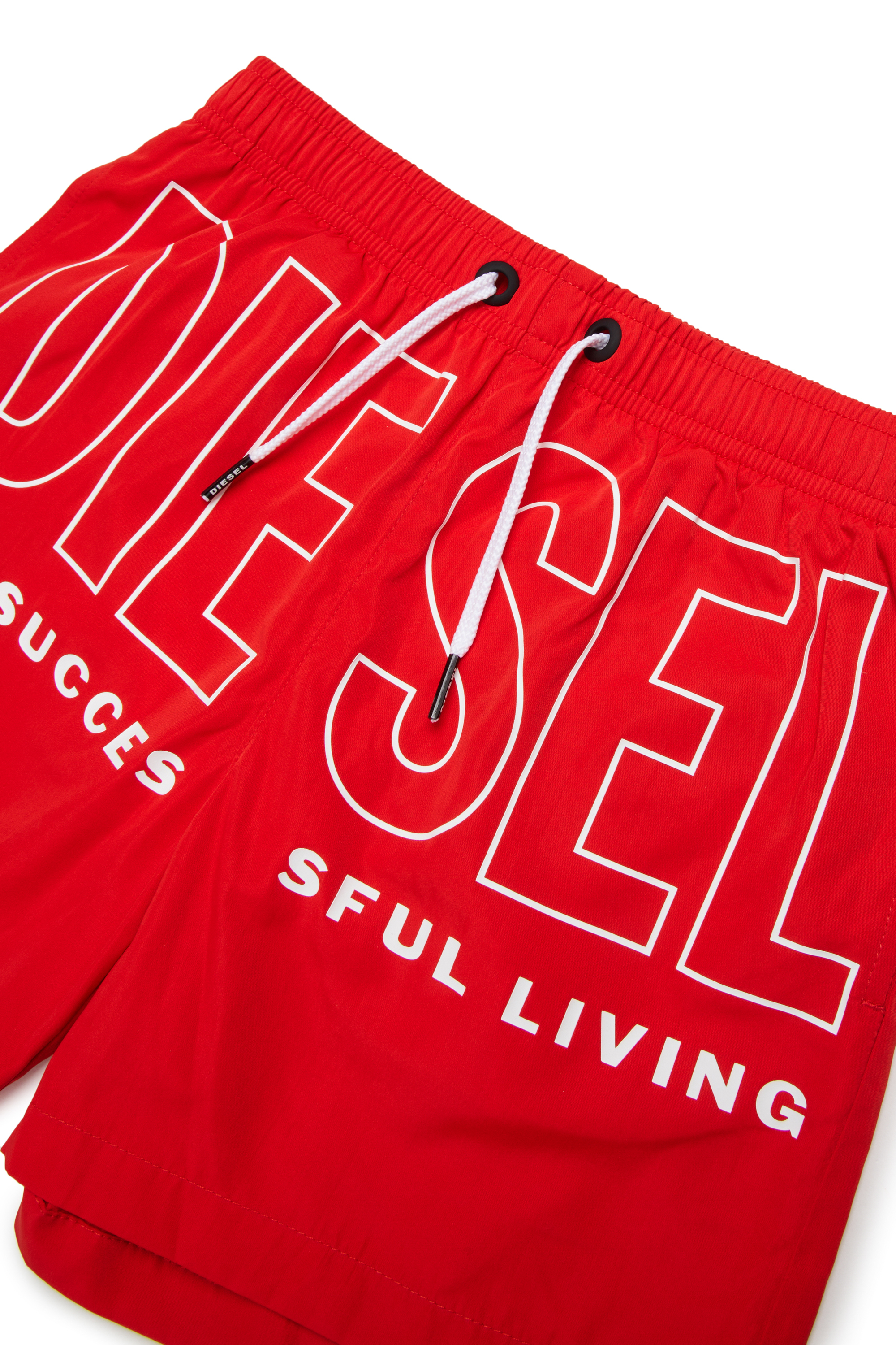 Diesel - MIDIT, Short de bain avec maxi logo Homme in Rouge - 3