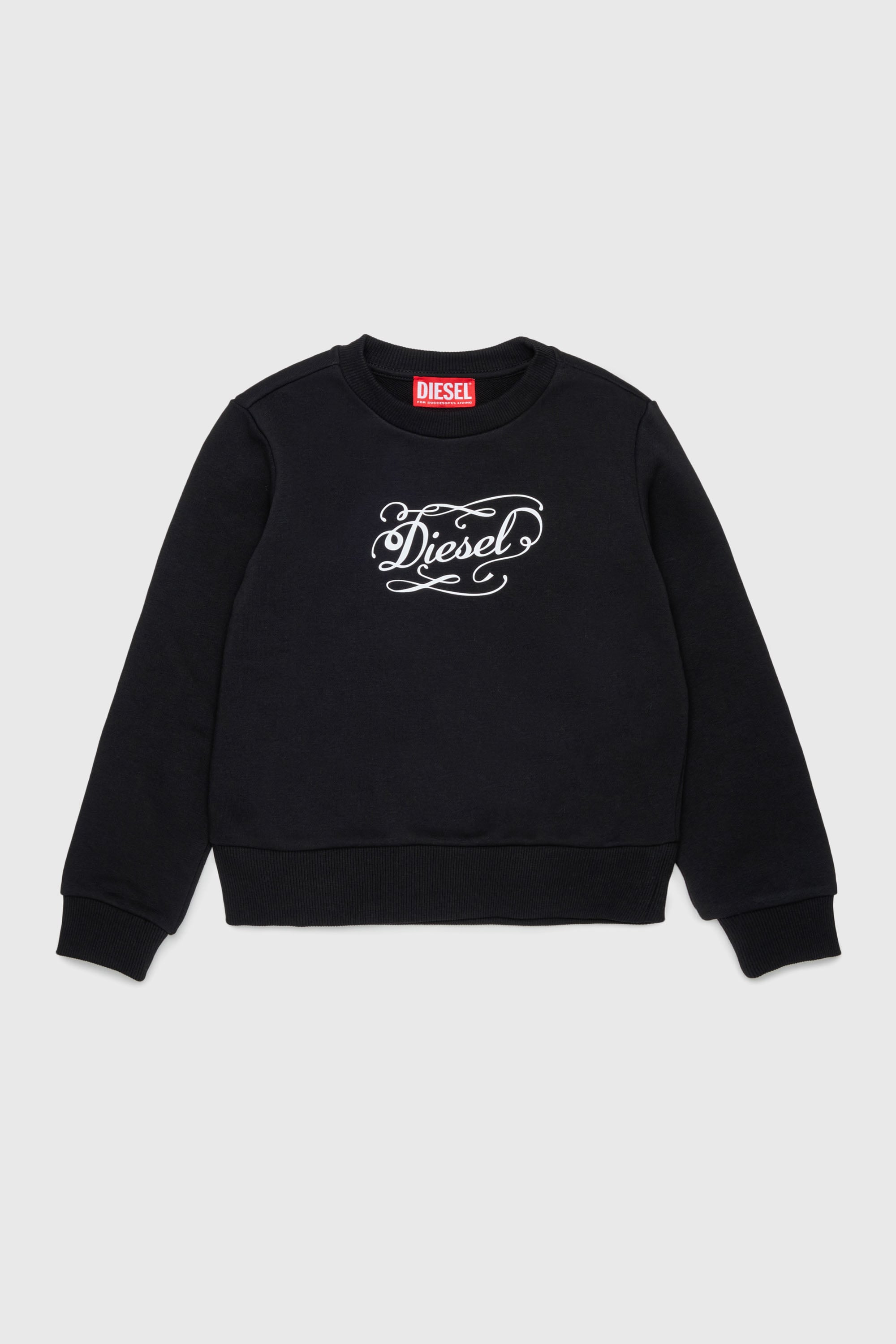 Diesel - SCORSY, Sweat-shirt avec imprim&eacute; logo fantaisie Femme in Noir - 1