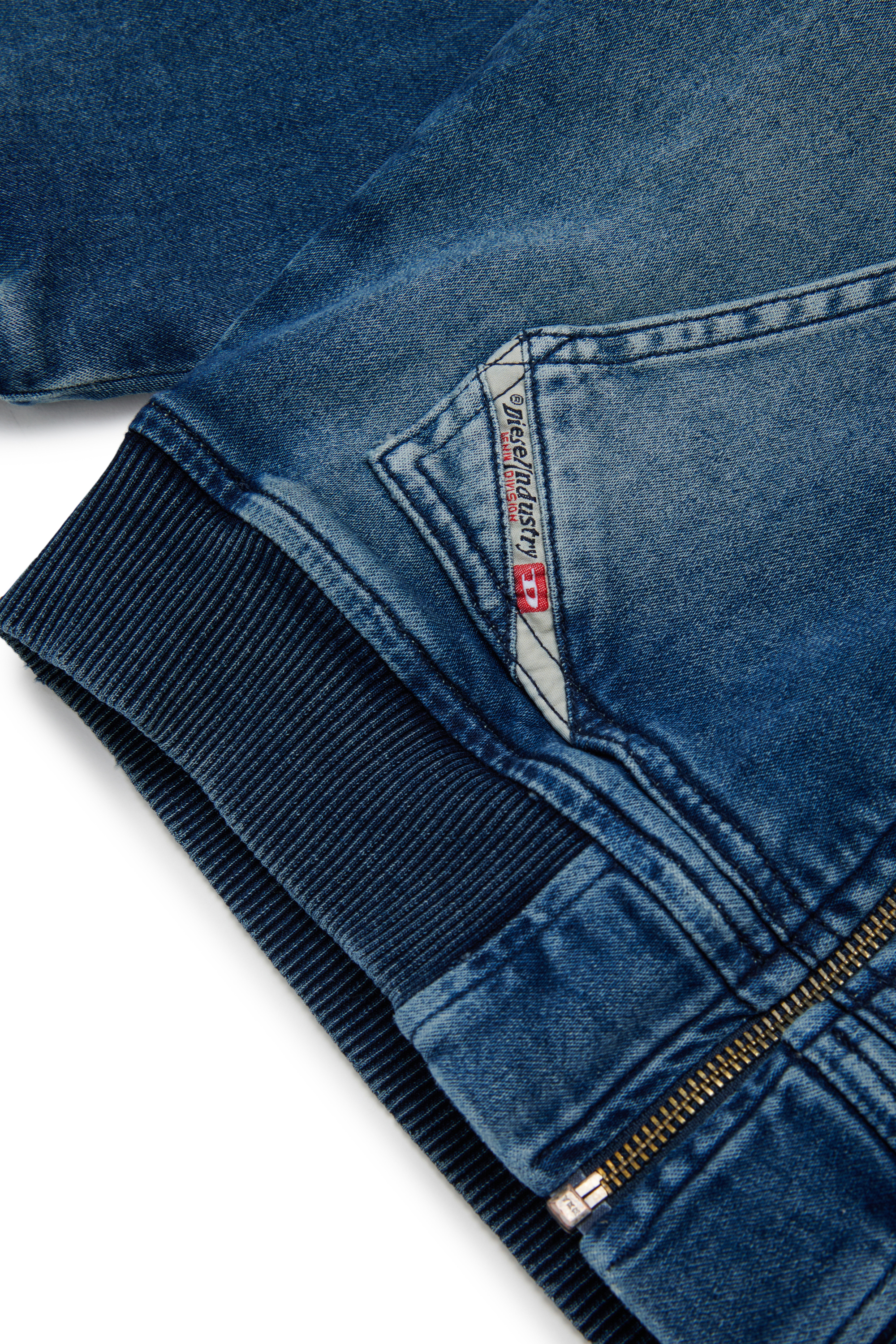Diesel - STIMM-OVER JJJ, Sweat &agrave; capuche zipp&eacute; en JoggJeans Homme in Bleu - 4