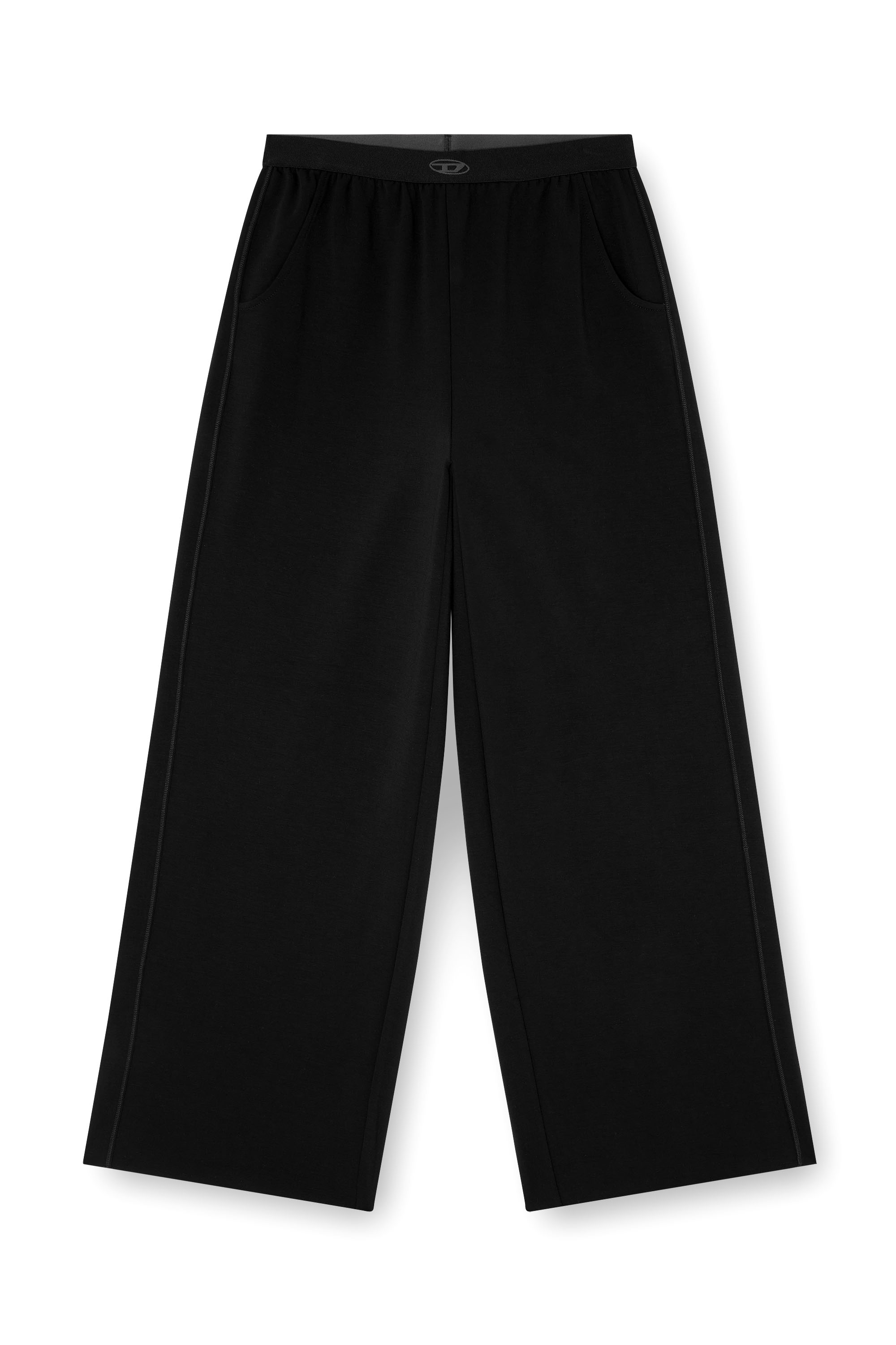Diesel - ALYSA-UTLT, Pantalon de surv&ecirc;tement en scuba stretch l&eacute;ger Femme in Noir - 2