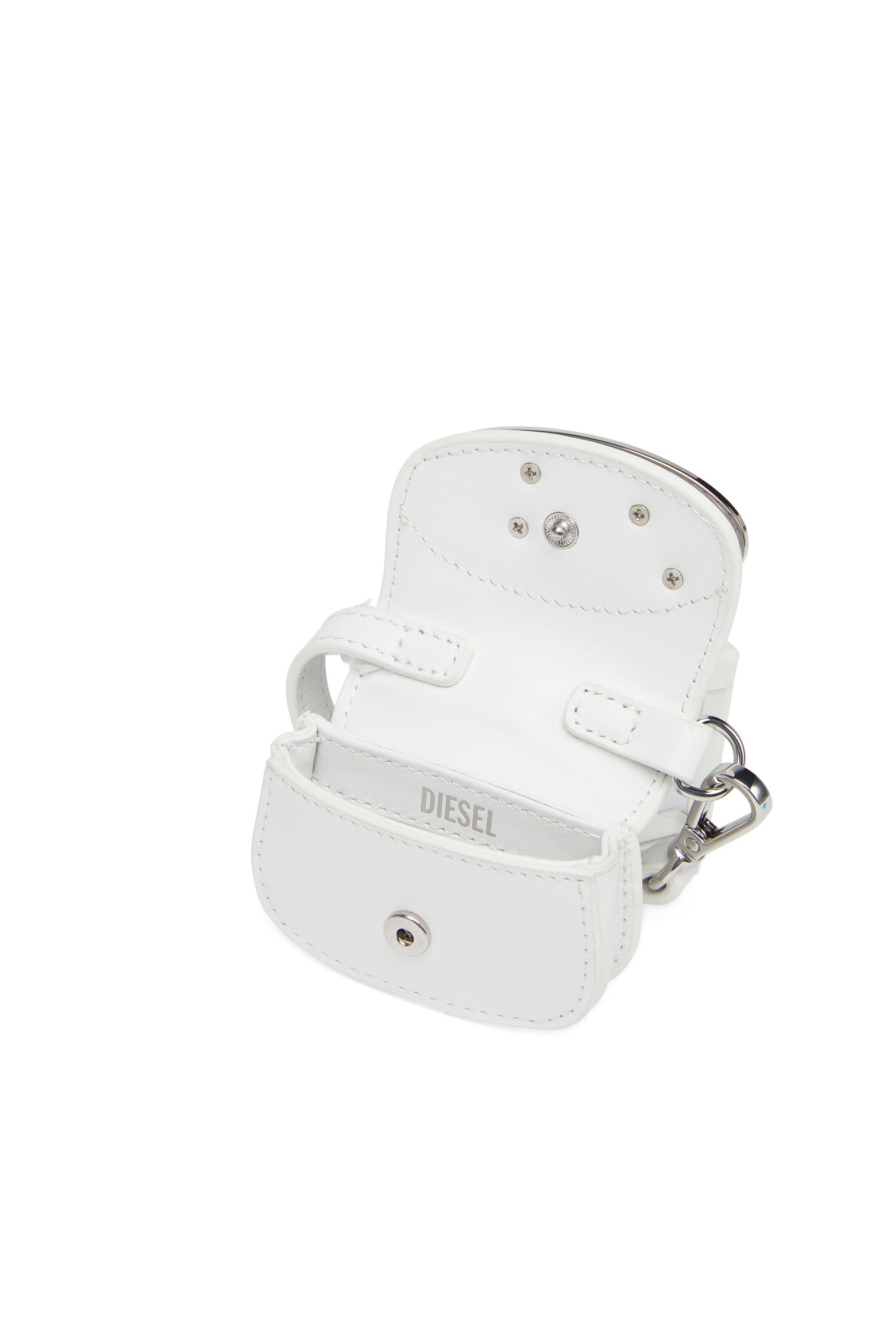 Diesel - 1DR MICRO, Breloque de sac en cuir Femme in Blanc - 3