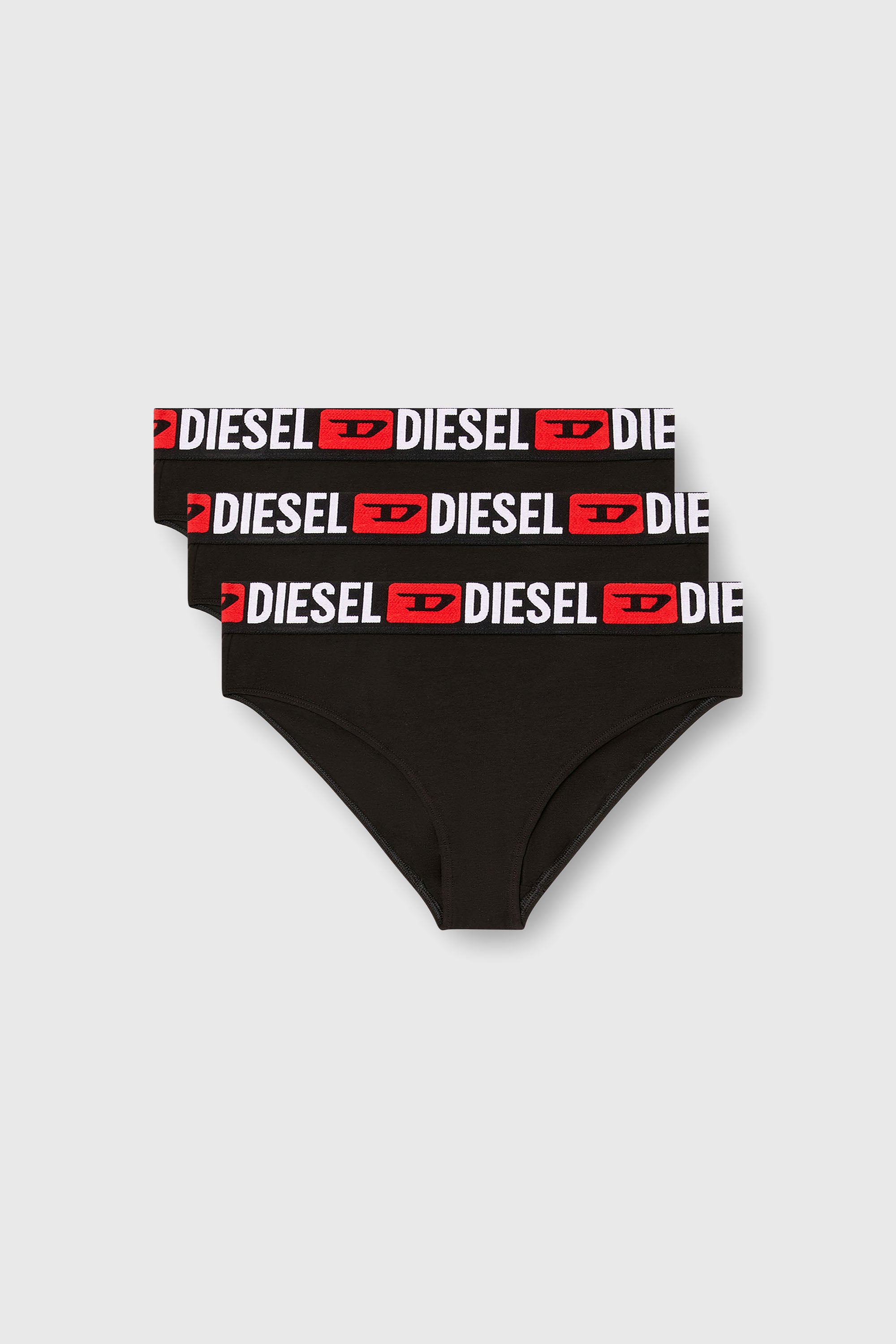 Diesel - SAM-D-CORE-3PACK, Lot de trois culottes avec maxi logo &agrave; la taille Femme in Noir - 1