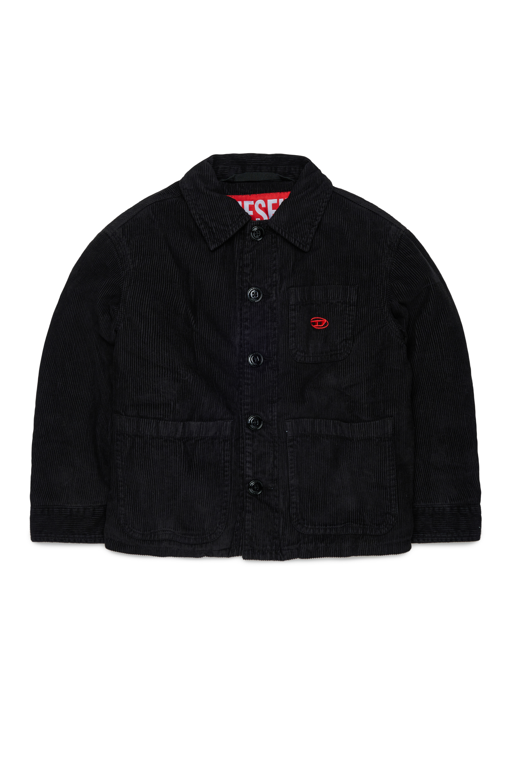 Diesel - JMILL, Surchemise en velours c&ocirc;tel&eacute; Homme in Noir - 1