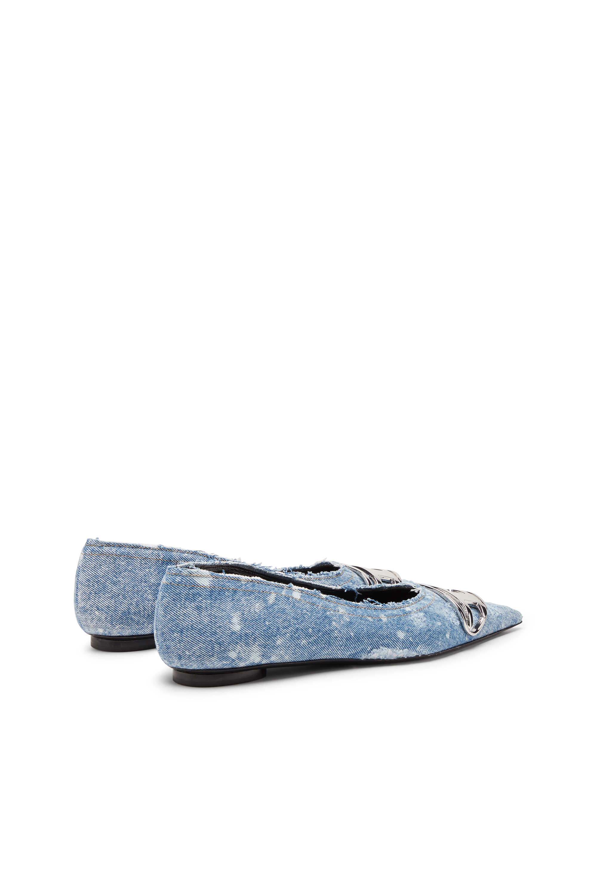 Diesel - D-VENUS BAL, D-Venus-Ballerines avec finition miroir Femme in Bleu - 3