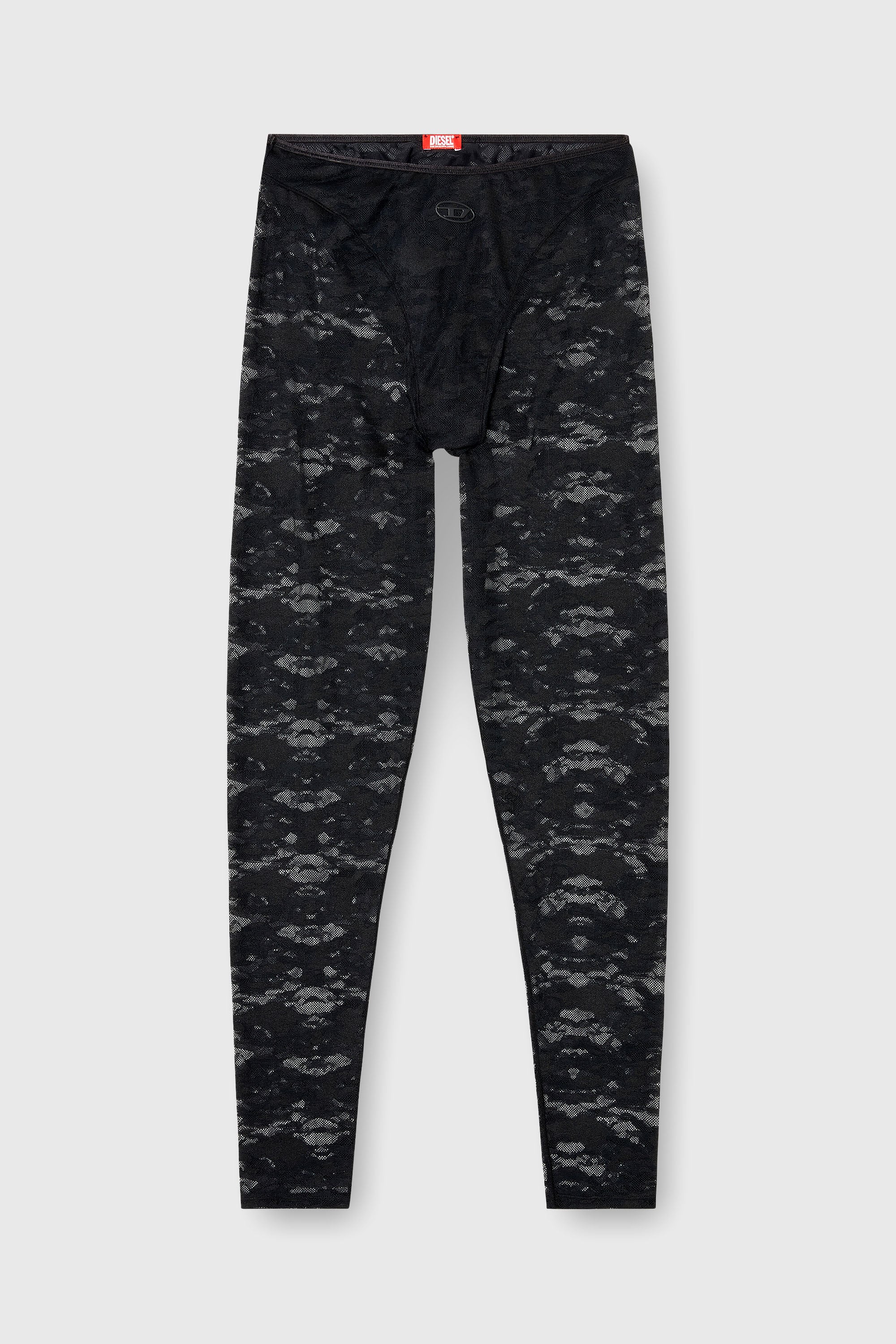Diesel - HAYLEY-UTLT, Leggings en dentelle nylon camouflage Femme in Noir - 2
