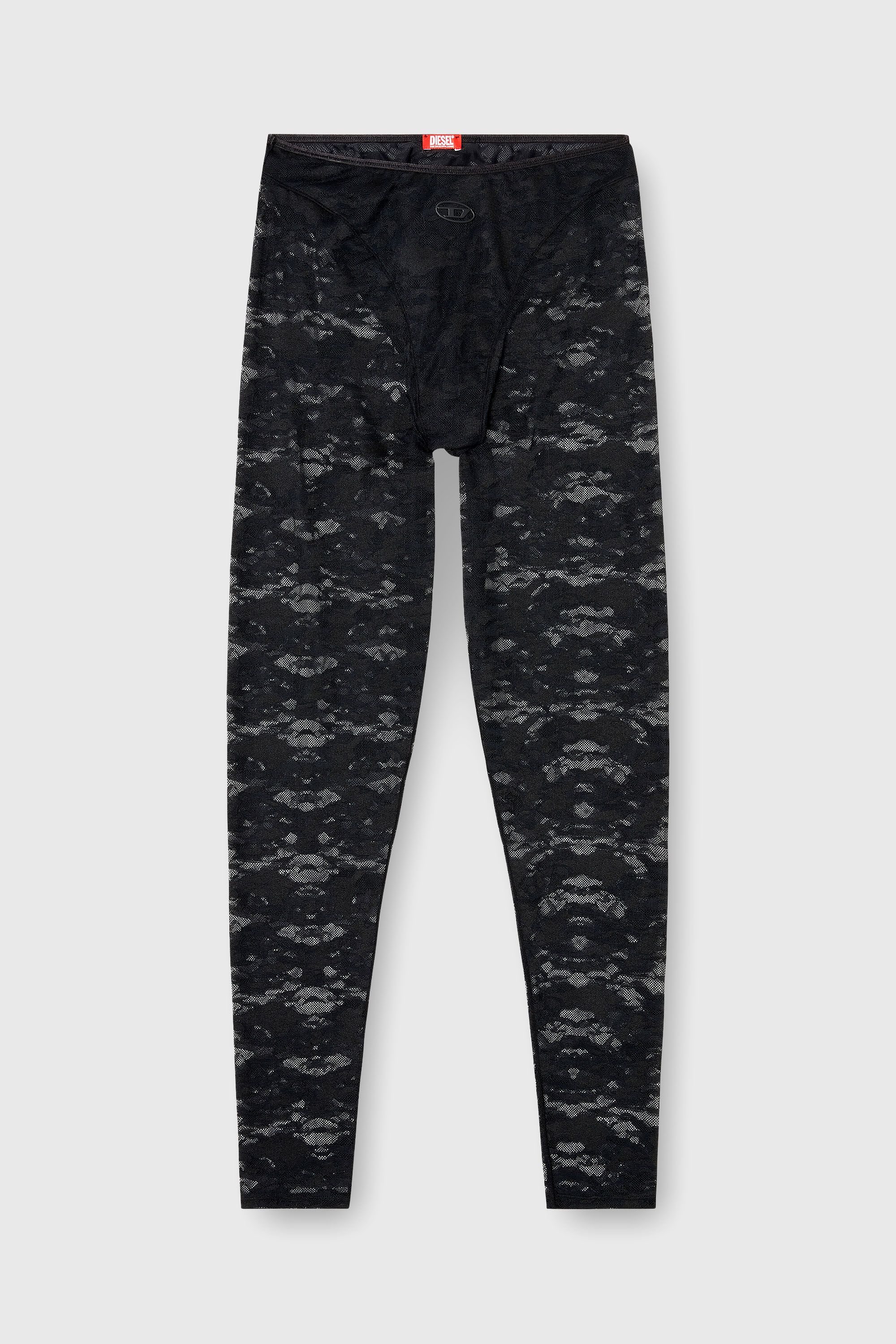 Diesel - HAYLEY-UTLT, Leggings en dentelle nylon camouflage Femme in Noir - 2
