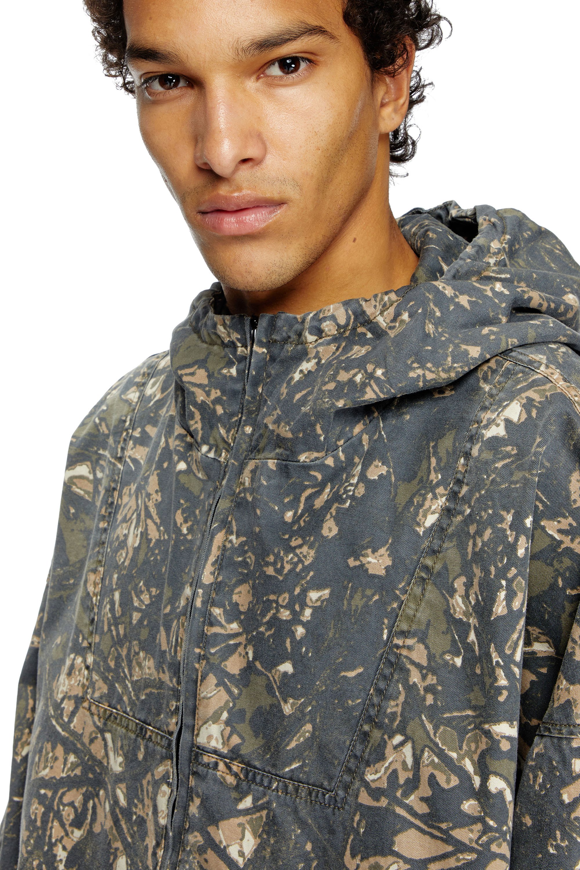 Diesel - J-LINT, Veste à capuche avec imprimé camouflage Homme in Polychrome - 5