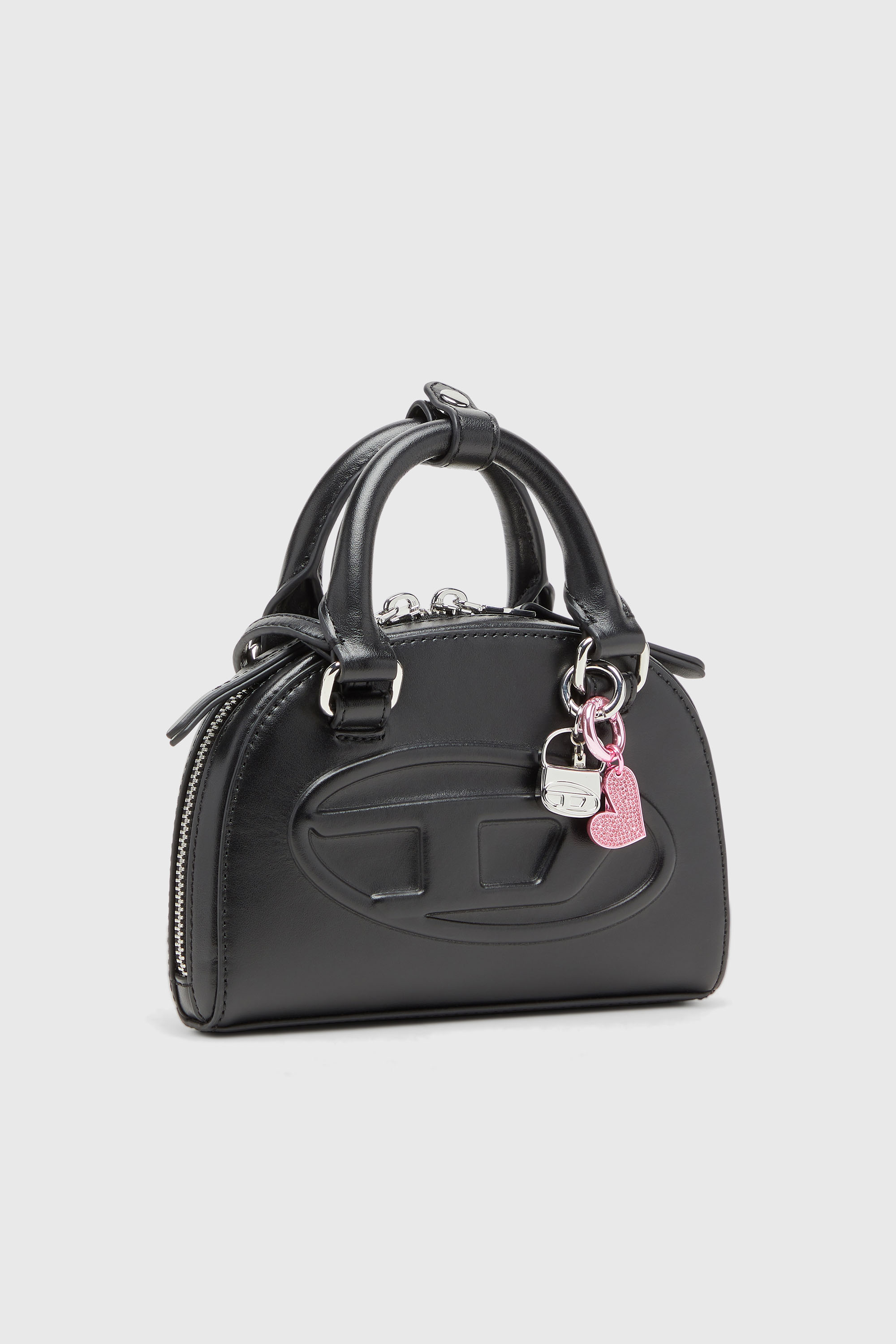Diesel - 1DR DOME CROSSBODY XS, 1DR Dome-Slim sac bowling en cuir nappa Femme in Noir - 7