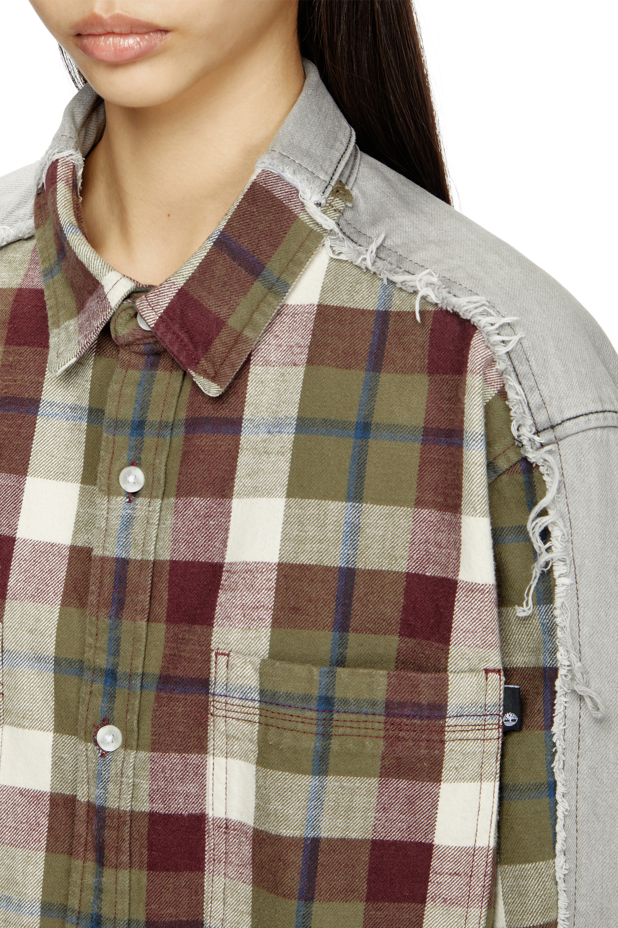 Diesel - Shirt Diseloves 8B, Chemise à carreaux en denim effet blanchi Mixte in Polychrome - 4