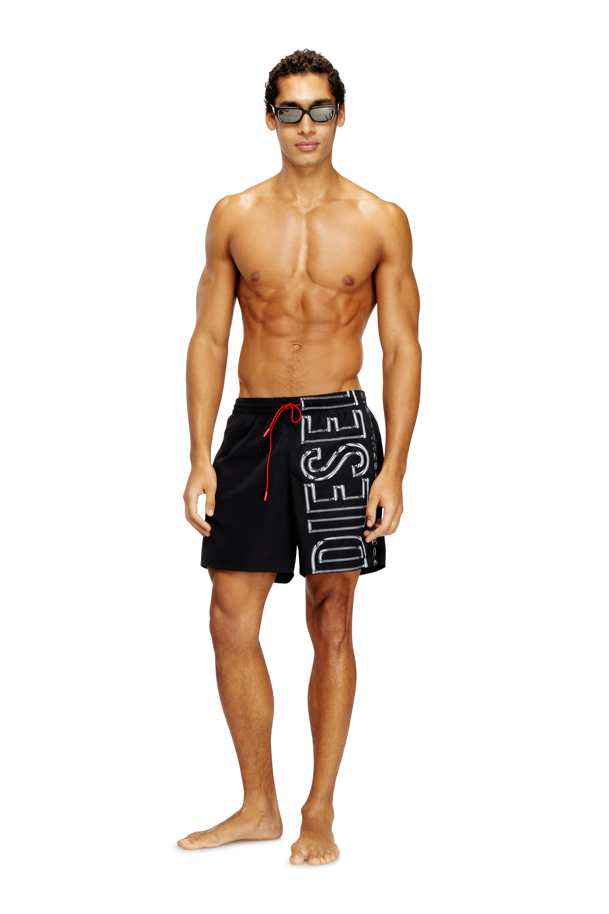 Diesel - SOCCER-41-D-CORE, Short de bain avec logo imprimé oversize Homme in ToBeDefined - 1