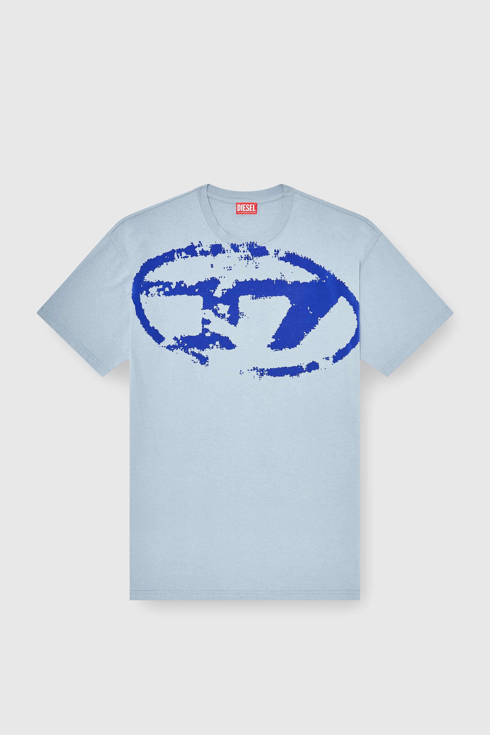 Diesel - T-BOXT-N14, T-shirt avec logo floqu&eacute; effet vieilli Homme in Bleu - 2