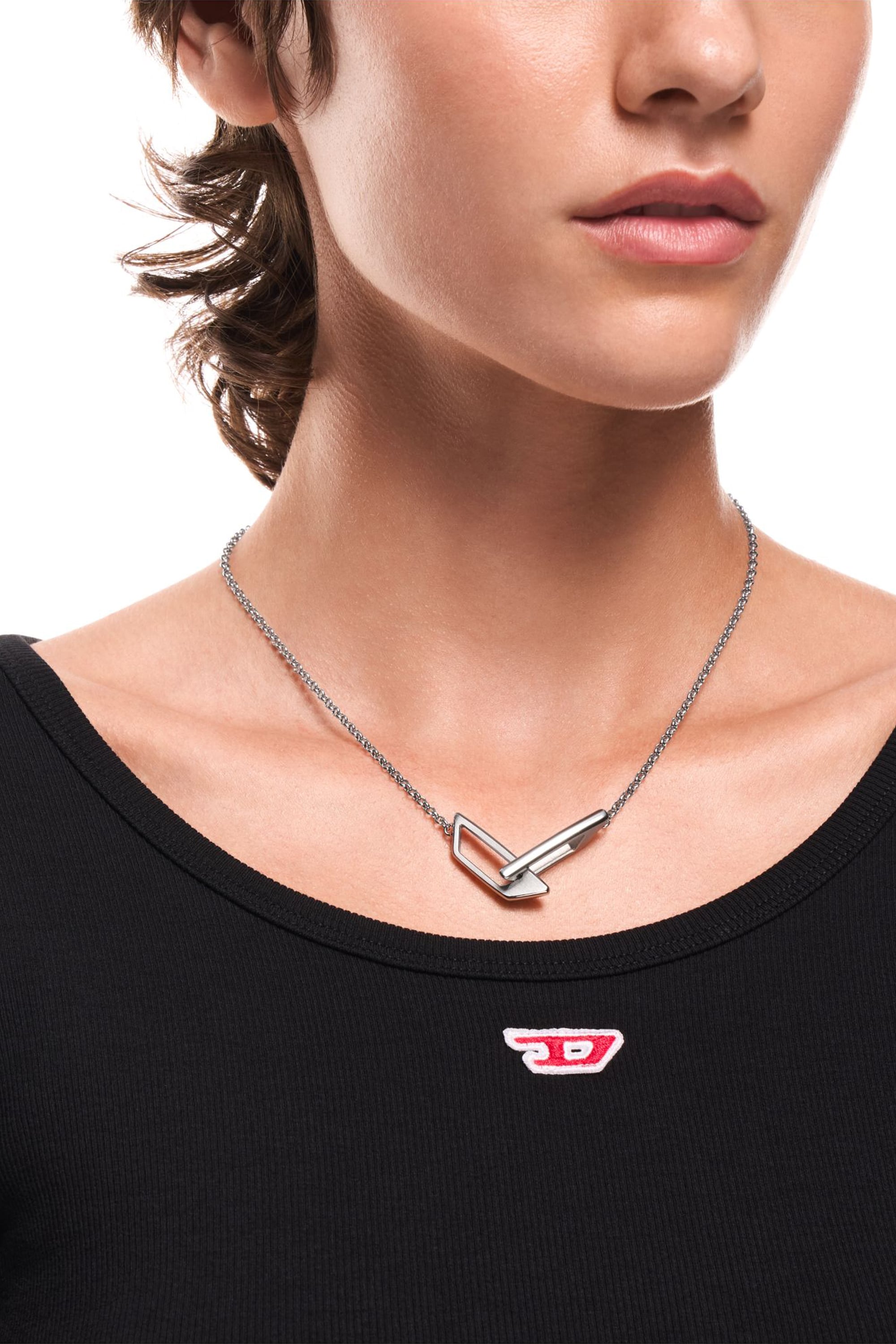 Diesel - DX1727040, Collier bande en acier inoxydable Mixte in Gris argent&eacute; - 4