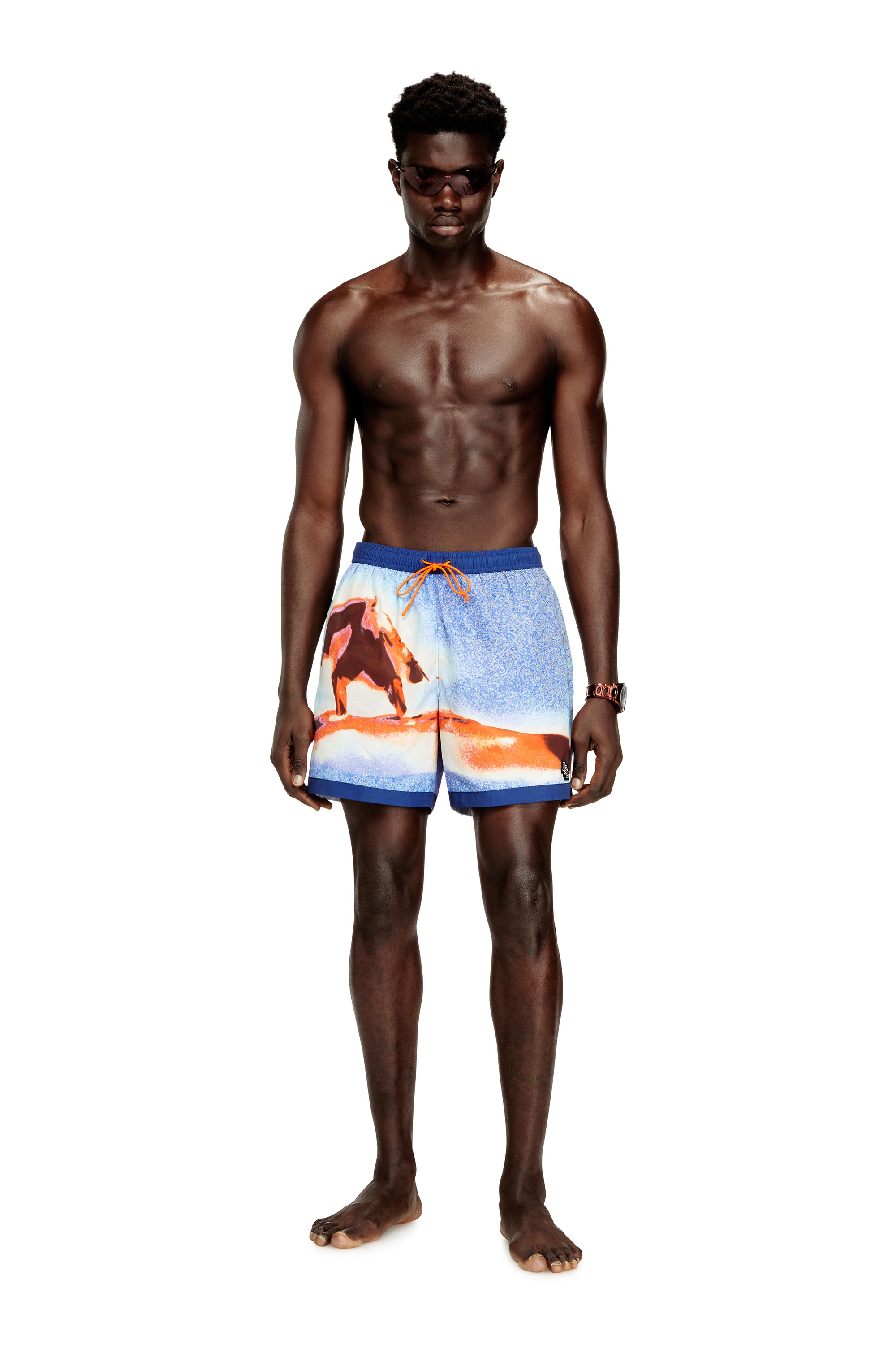 Diesel - SOCCER-41-D-POP-C, Short de bain avec imprimé planches de surf intégral Homme in ToBeDefined - 1