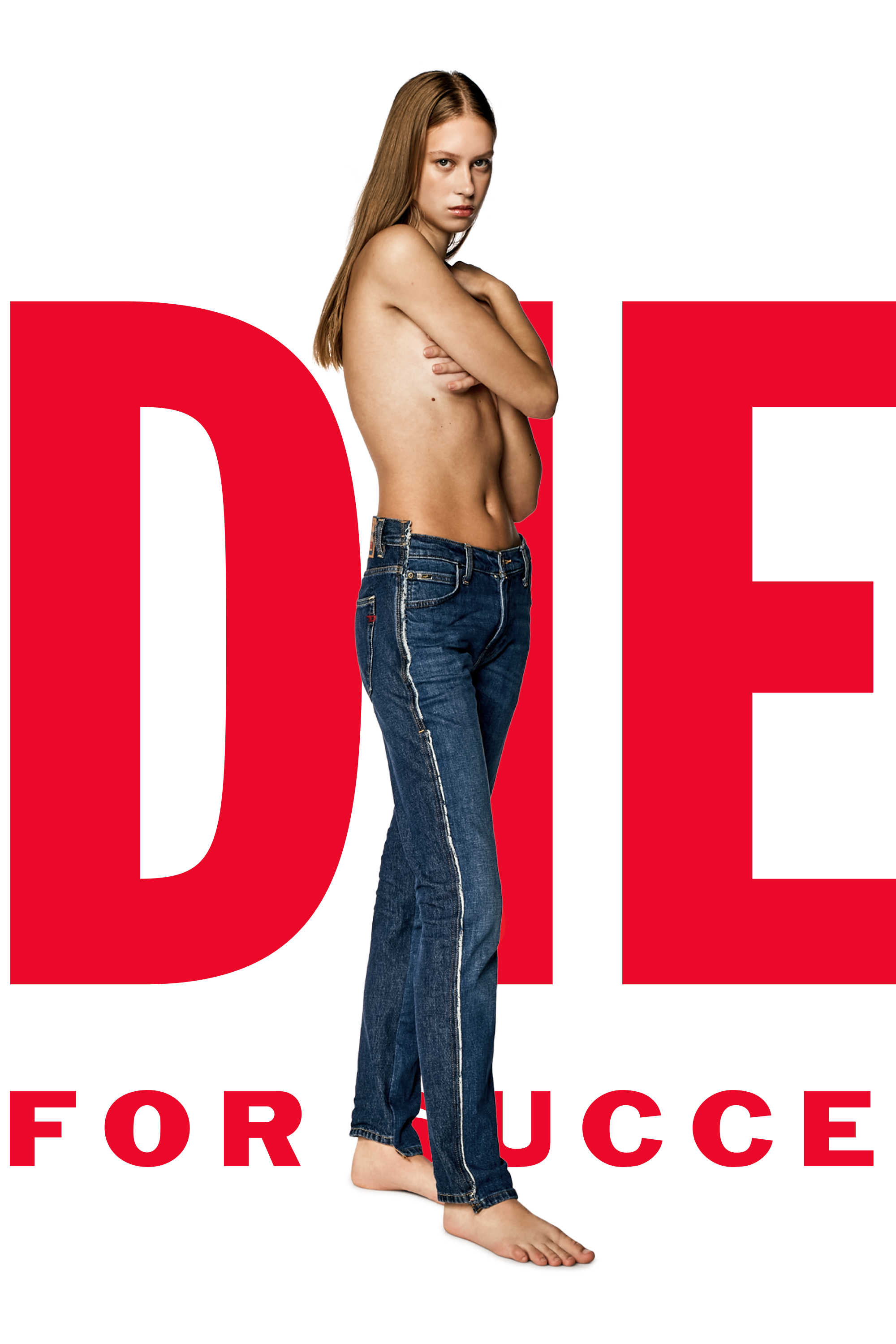 Diesel - Regular Jeans Dieseloves 04 09K47 Mixte, Bleu moyen - Image 8