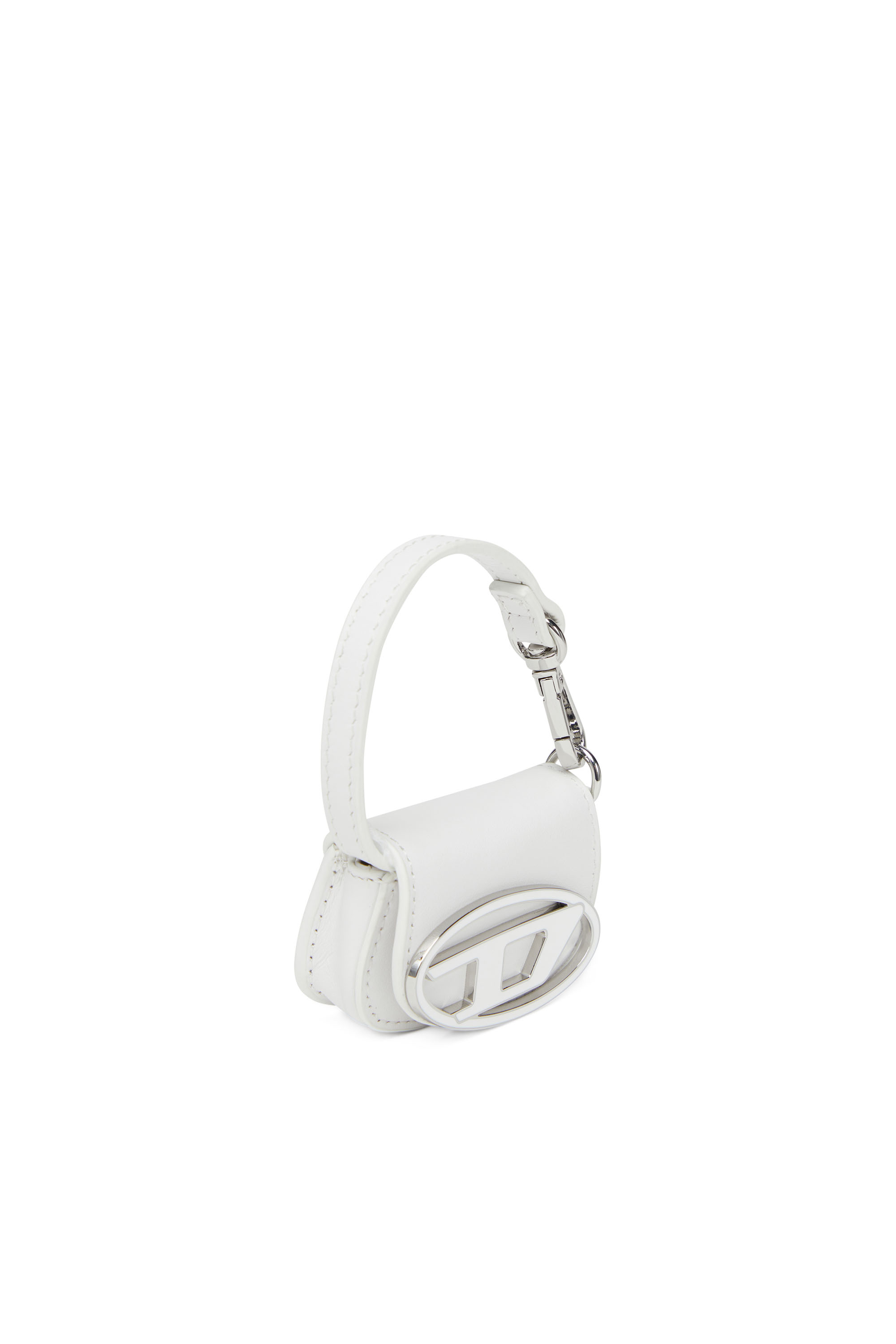 Diesel - 1DR MICRO, Breloque de sac en cuir Femme in Blanc - 4