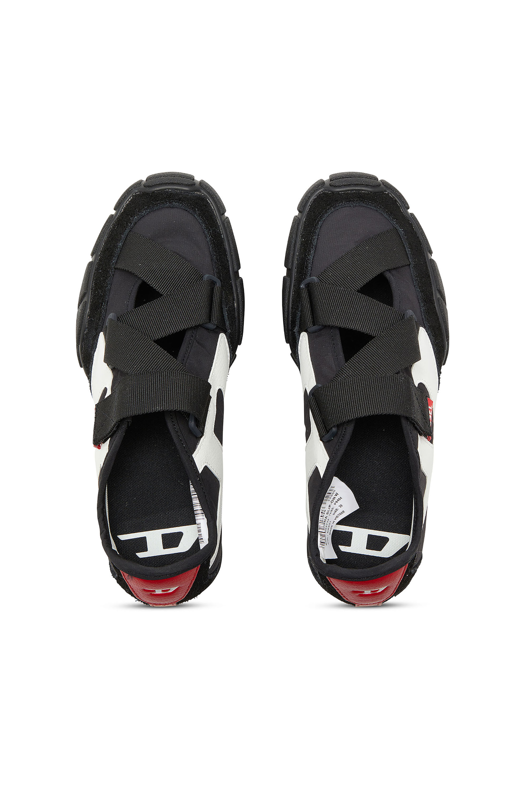 Diesel - S-PAGODHA SLIP-ON W, S-Pagodha-Baskets sans languette à brides libres en ripstop Femme in Noir - 4