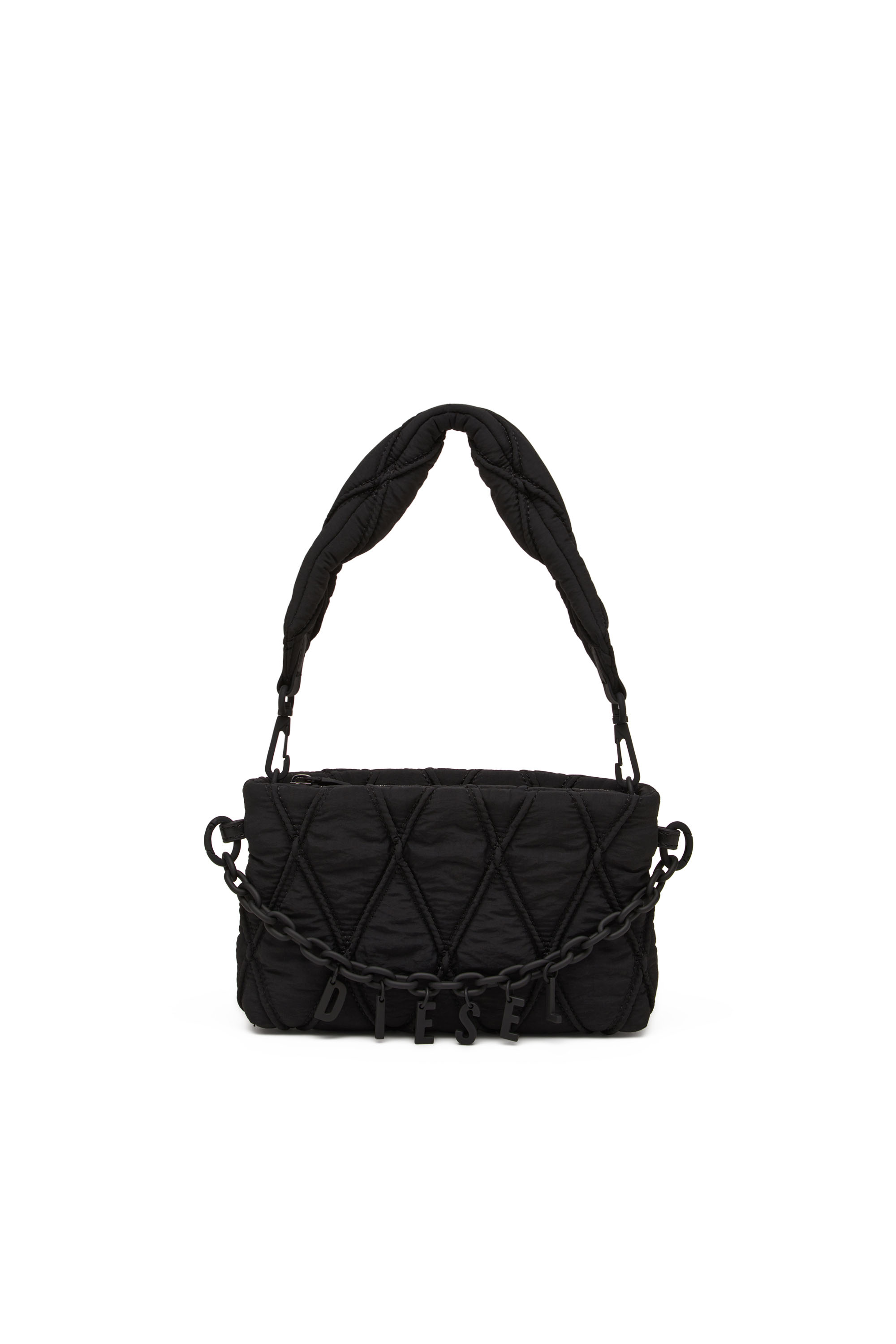 Diesel - CHARM-D POUCH, Pochette en nylon matelassé Femme in Noir - 1