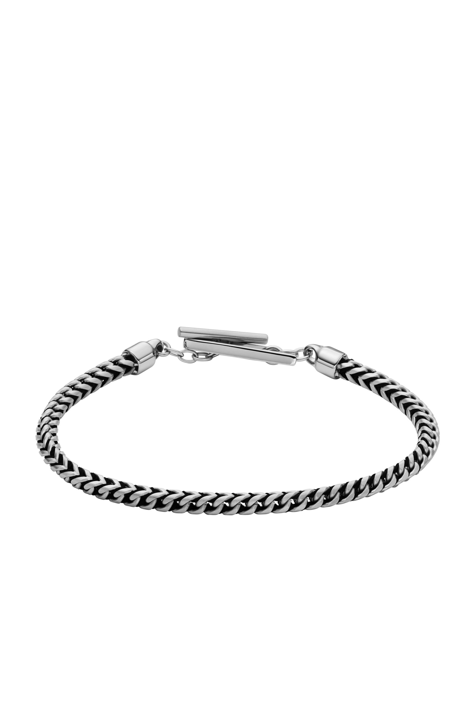 Diesel - DX1551040 JEWEL, Unisex's Stainless Steel Chain Bracelet in Silver/Black - 2