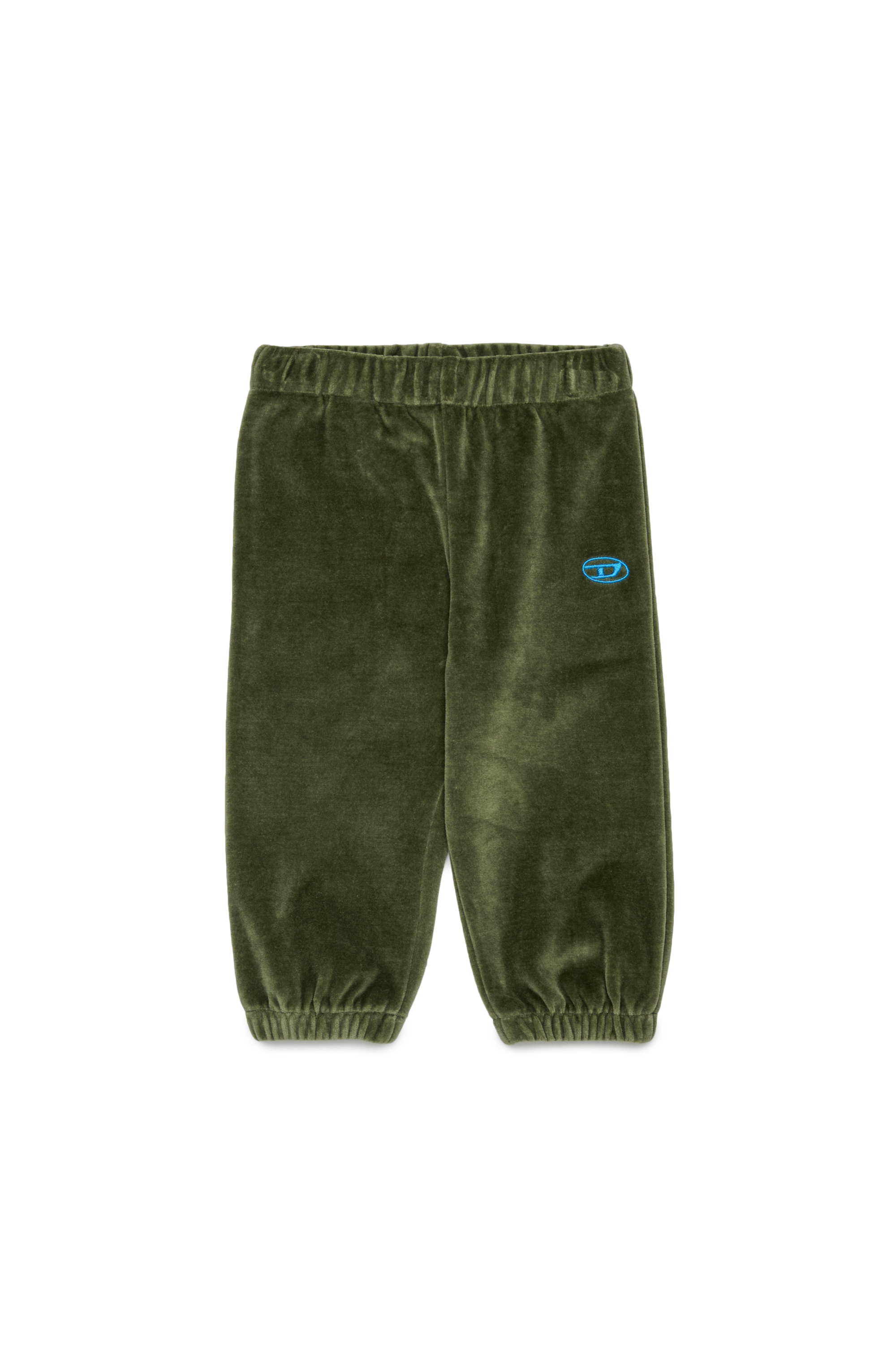 Diesel - PHENIB, Pantalon de surv&ecirc;tement en velours avec broderie Oval D Homme in Vert - 1
