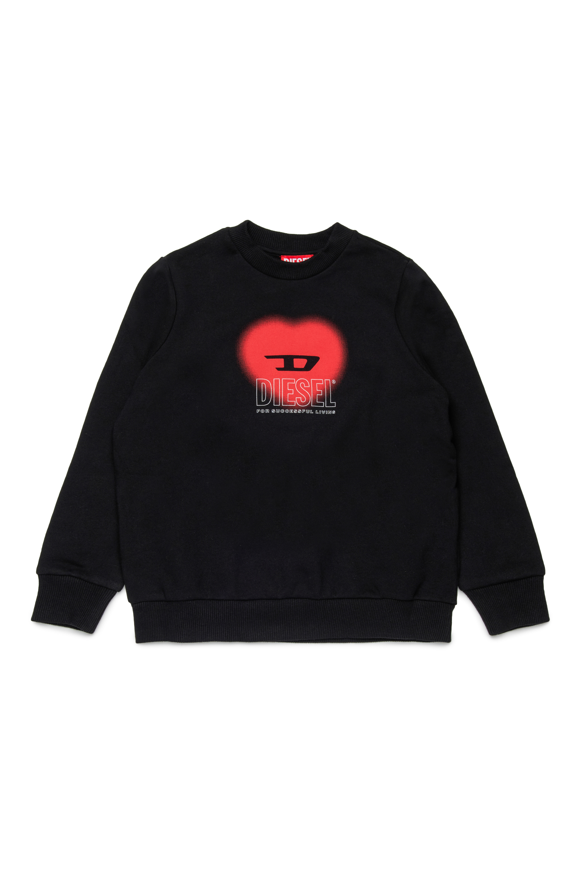 Diesel - SCACUORE, Sweat-shirt avec logo cœur Femme in Noir - 1