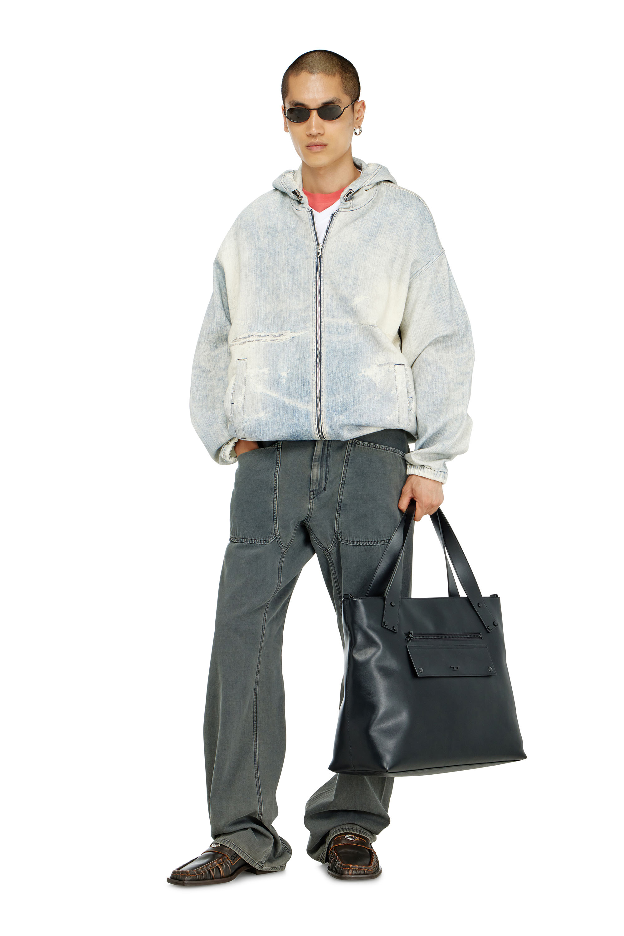 Diesel - Relaxed Jeans D-Zeta 068WR Homme, Gris - Image 2