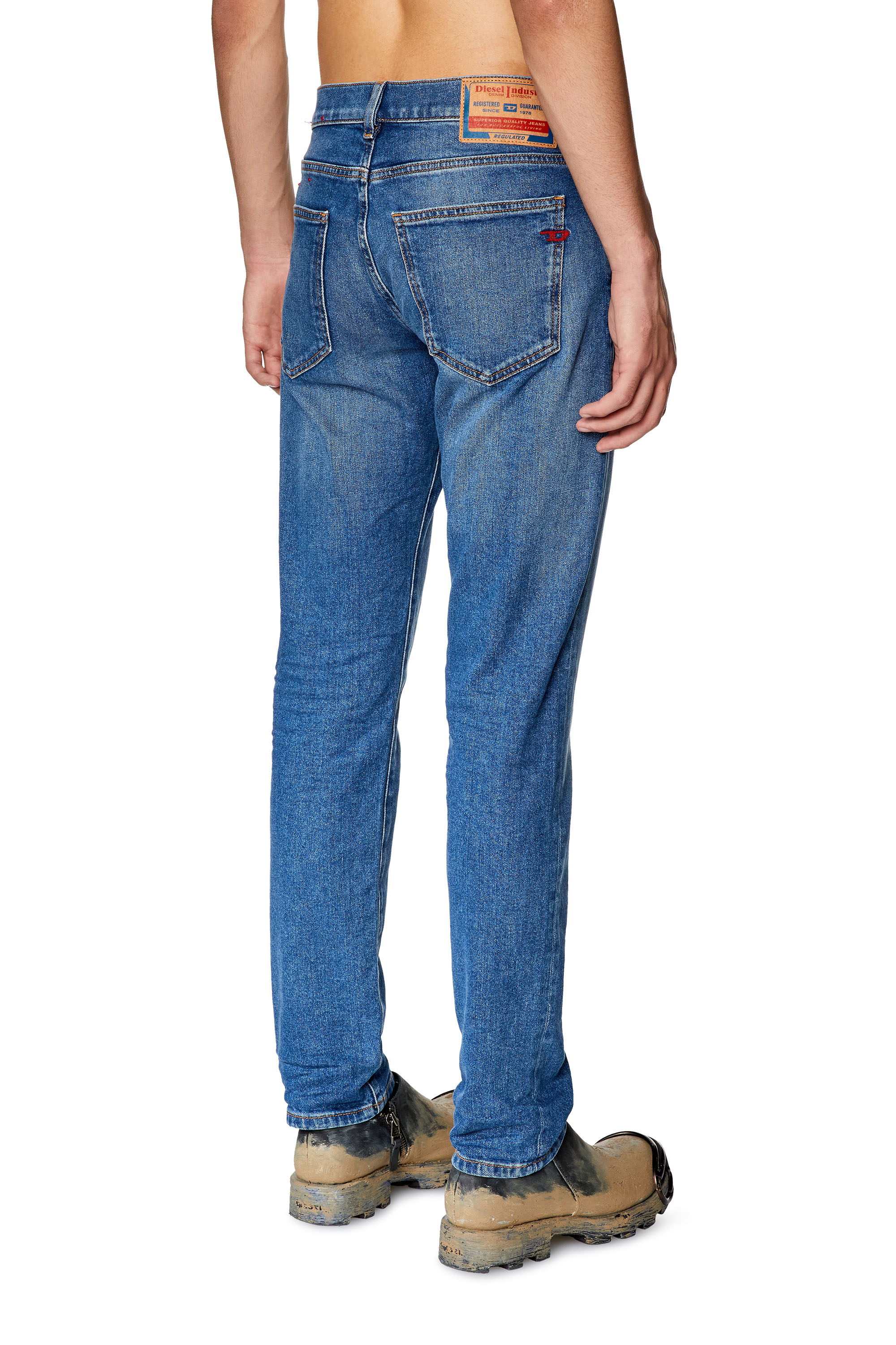 Diesel - Slim Jeans 2019 D-Strukt 0ENAT, Bleu moyen - Image 3